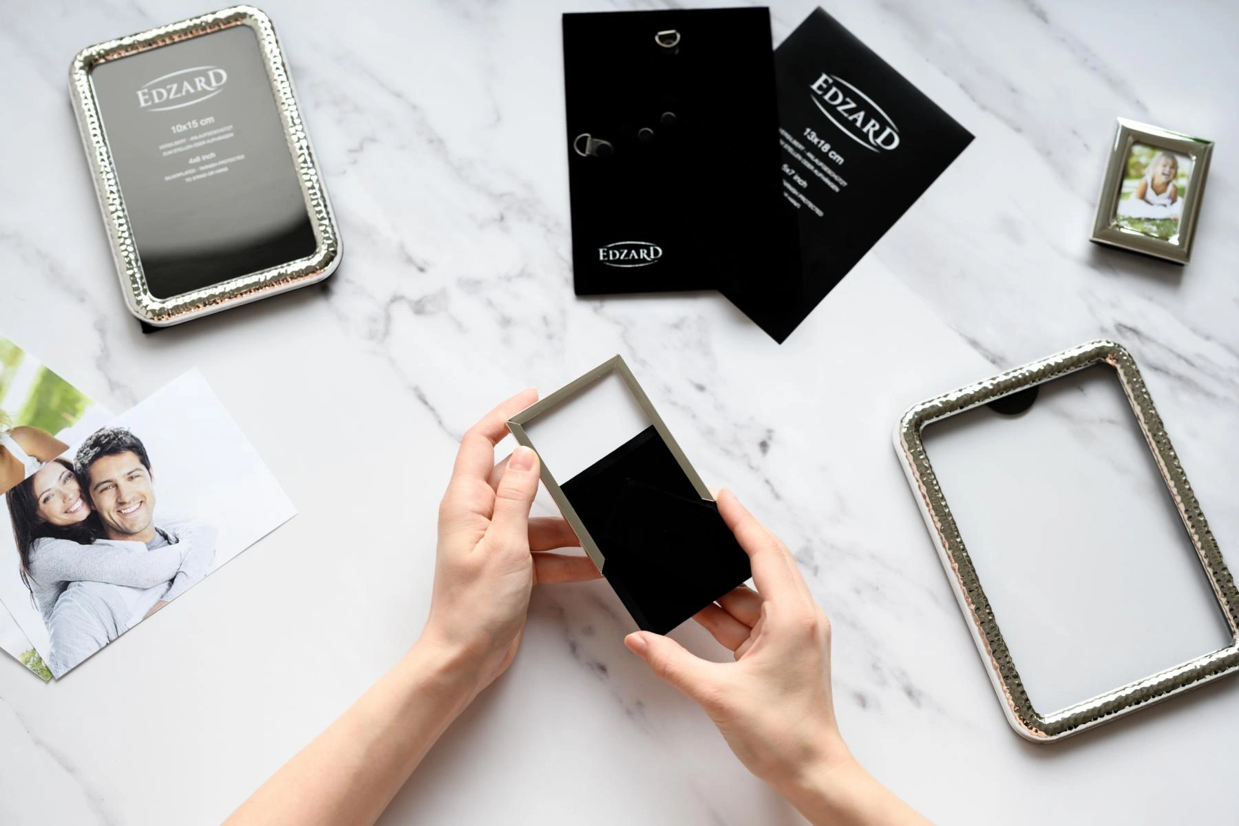 3er Set Bilderrahmen Genua (6x9 cm), edel versilbert, anlaufgeschützt 3er Set Bilderrahmen Genua (6x9 cm), edel versilbert, anlaufgeschützt