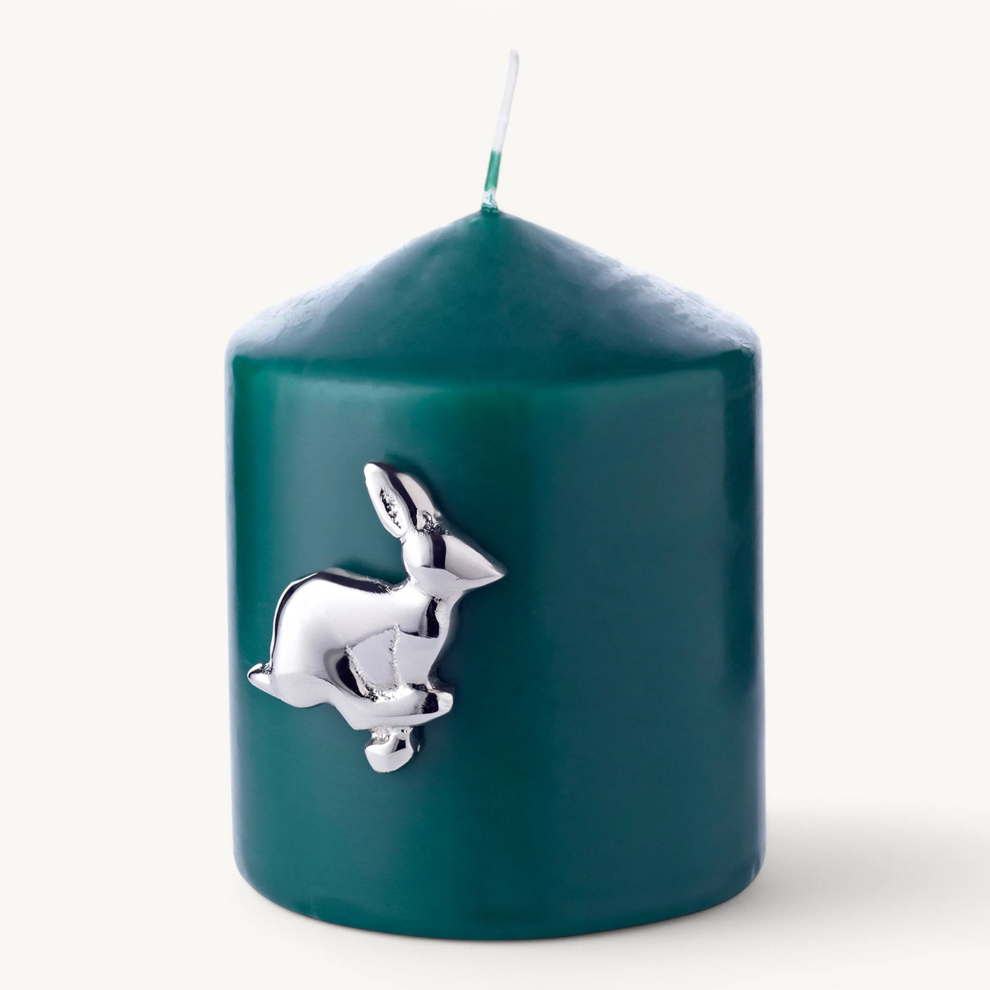 4er Set Kerzenpin Hase (Höhe 4 cm), Aluminium vernickelt