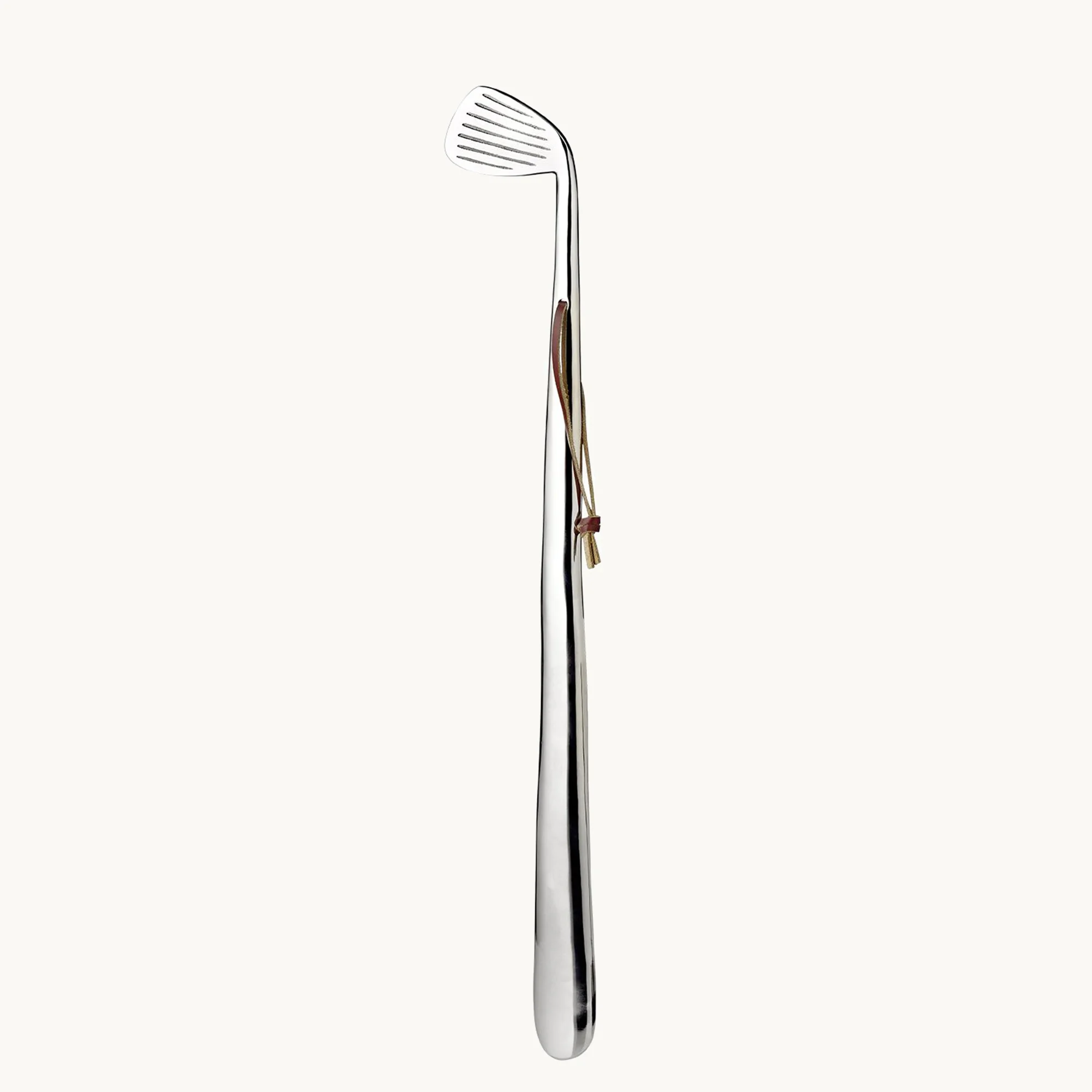 Schuhlöffel Parlo, L 51 cm, vernickelt hochglanzpoliert, Echtleder Band