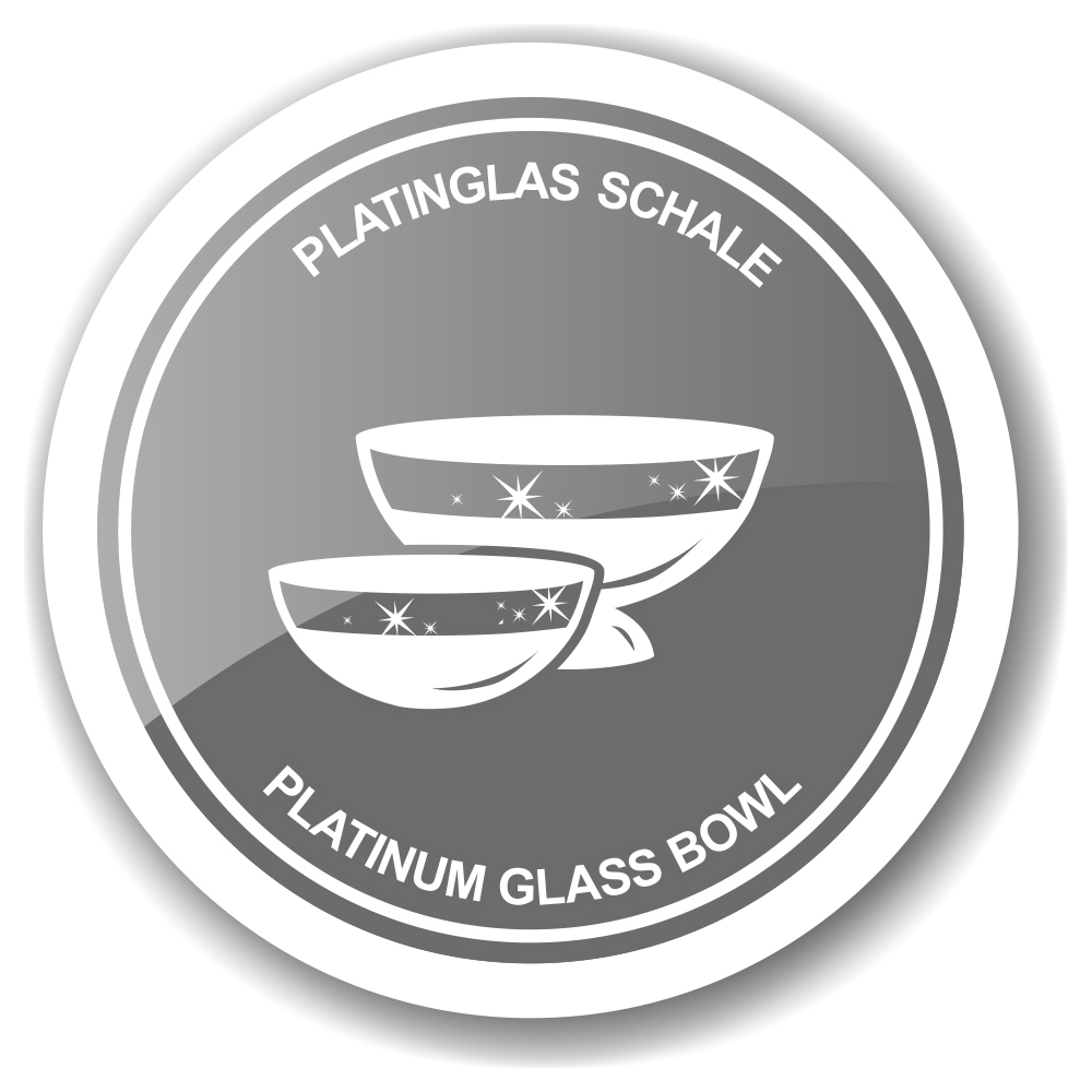 Glasdose Vigo (Höhe 40 cm, ø 19,5 cm), mit Deckel, mundgeblasenes Kristallglas mit Platinrand