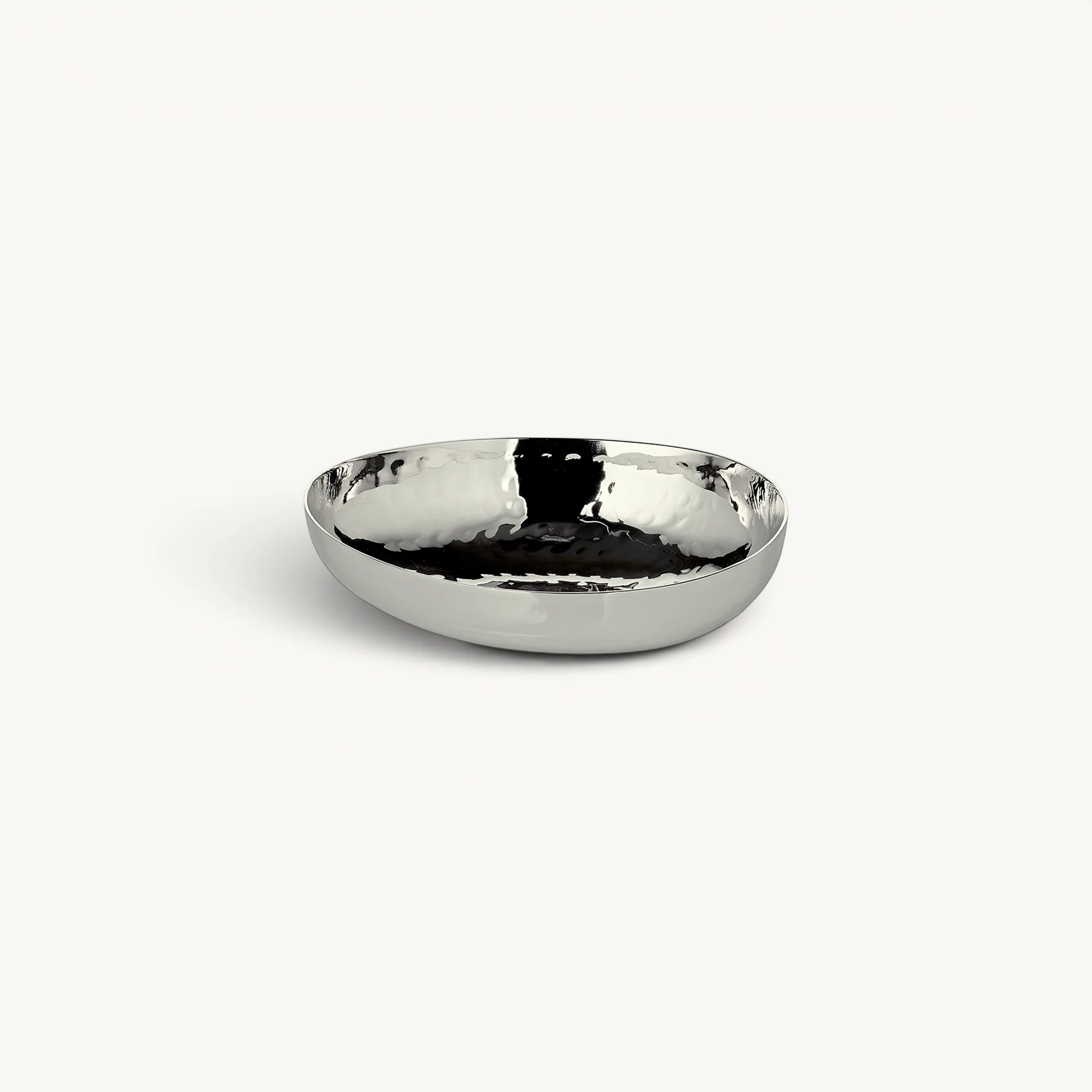 Schale Henrietta ( L 11,5 cm), Edelstahl vernickelt