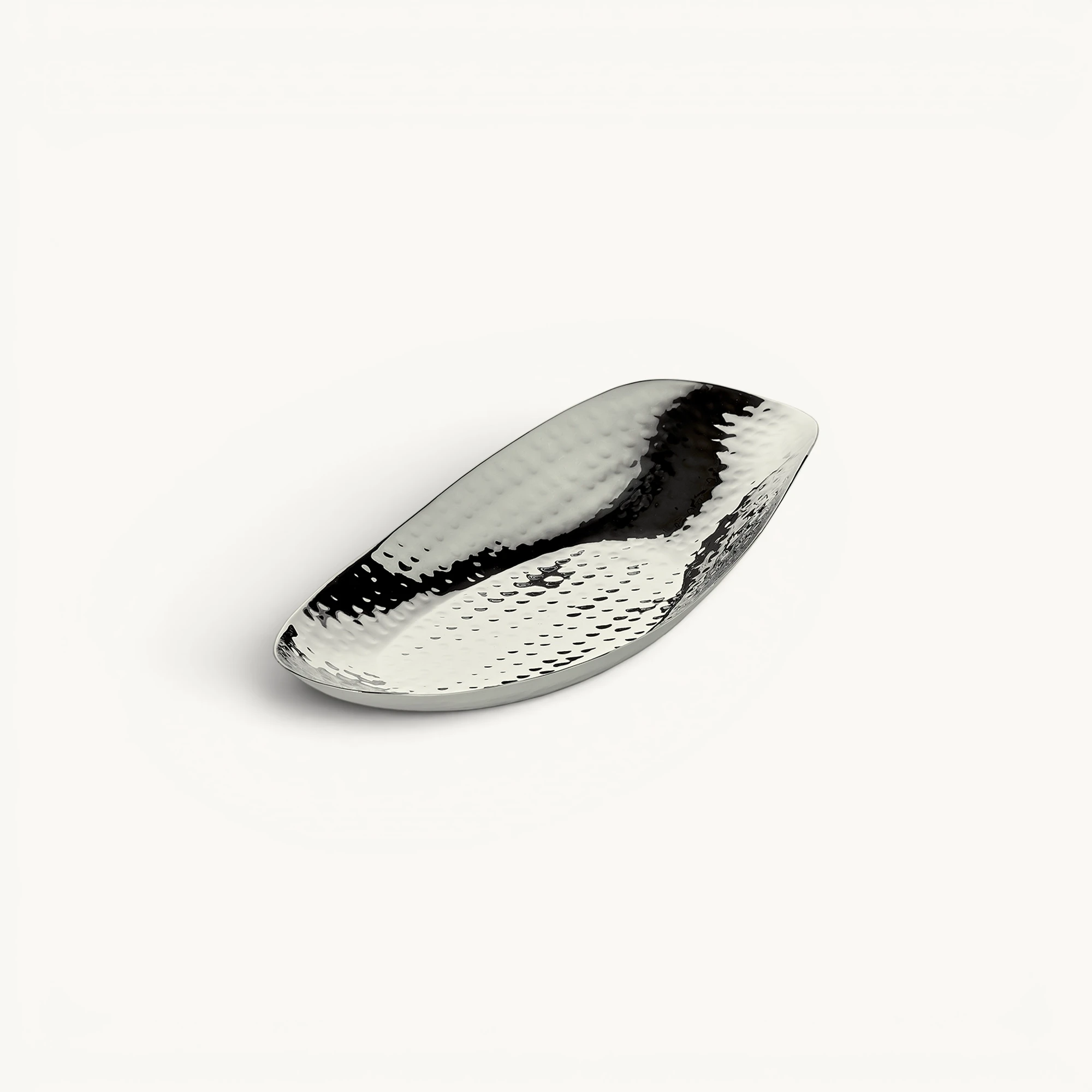 Schale Montana ( L 22,5 cm), Edelstahl vernickelt