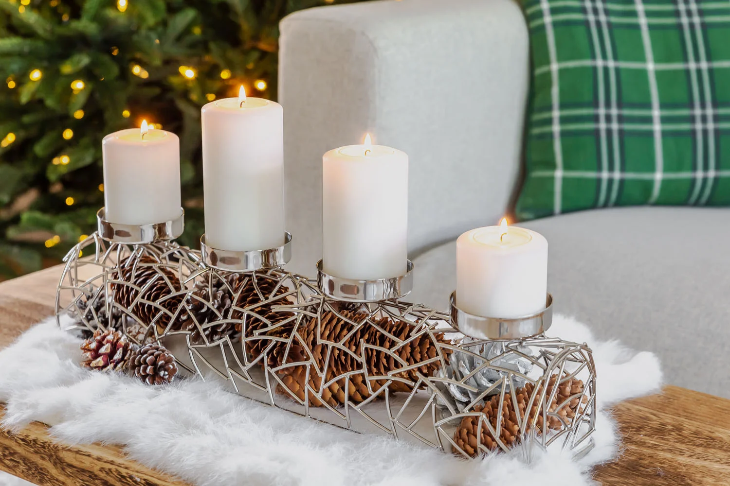 4er-Set Dauerkerze Cornelius Pine (Höhe 6/8/10/12 cm, ø 6 cm), weiß, Teelichthalter, hitzebeständig 4er-Set Dauerkerze Cornelius Pine (Höhe 6/8/10/12 cm, ø 6 cm), weiß, Teelichthalter, hitzebeständig