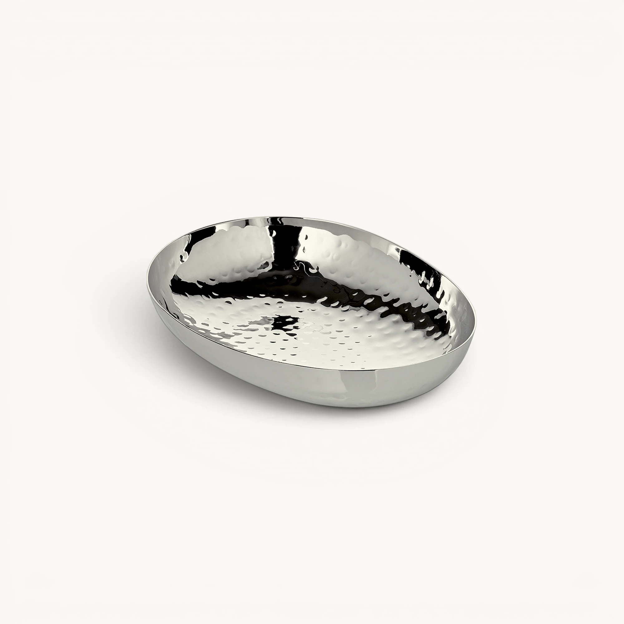 Schale Henrietta ( L 15,5 cm), Edelstahl vernickelt