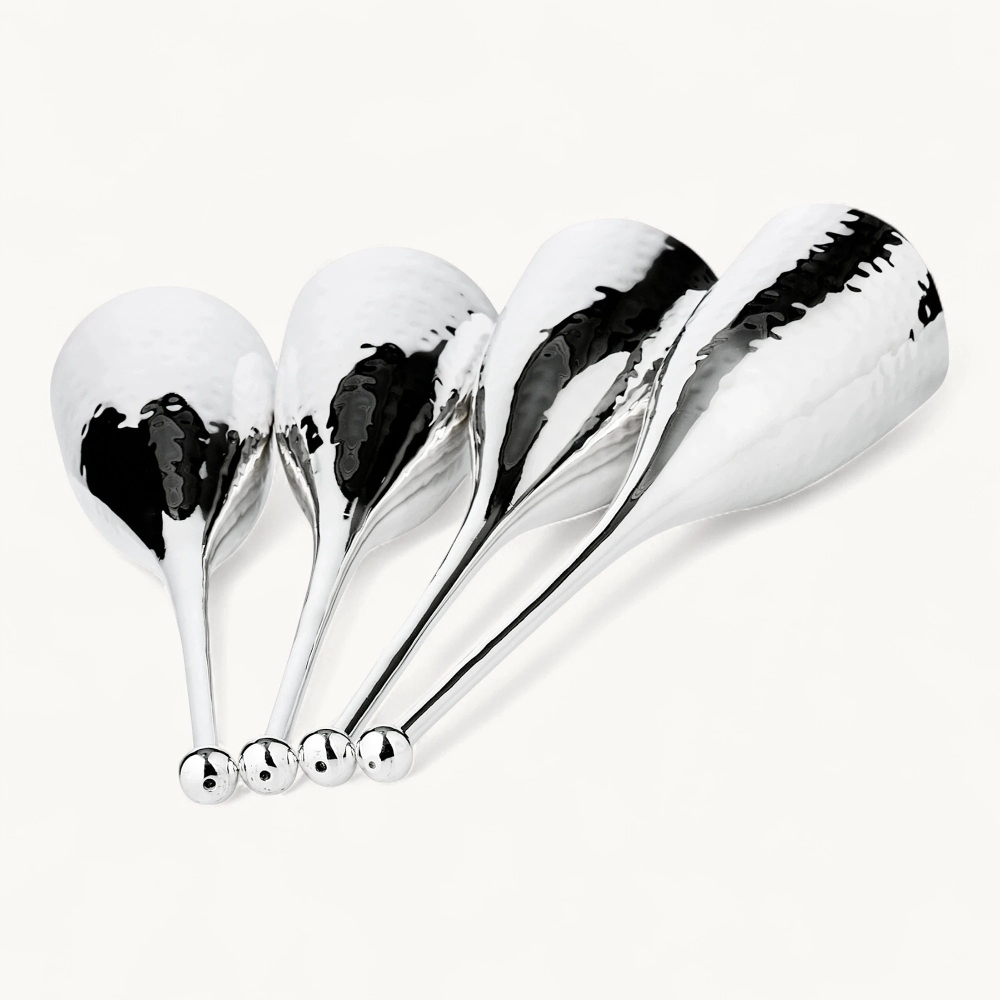 2. Wahl 4er-Set Sektkelch Didi (Höhe 23 cm, Füllmenge 200 ml), gehämmert, edel versilbert