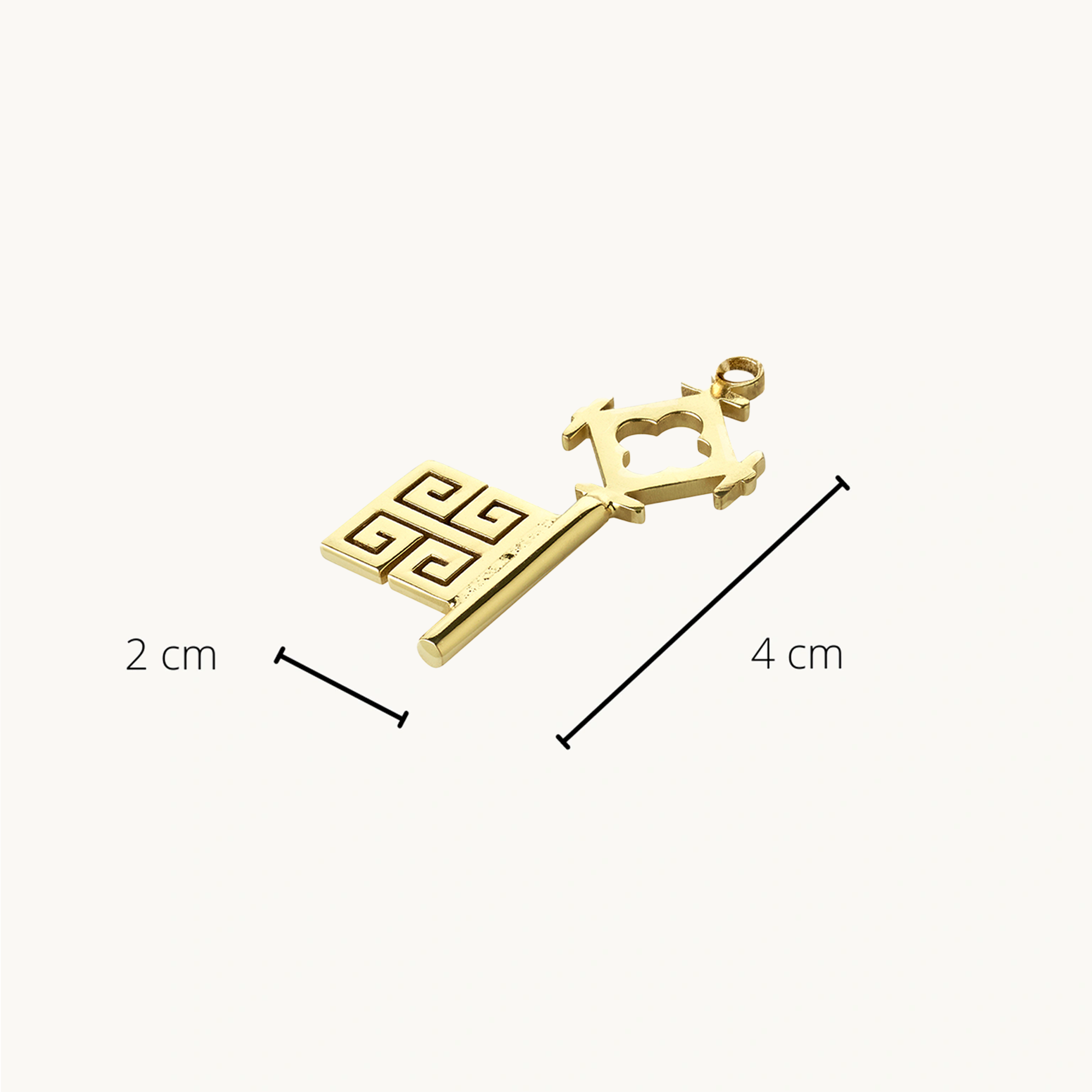 Bremer Schlüssel, gold, L 4,5 cm