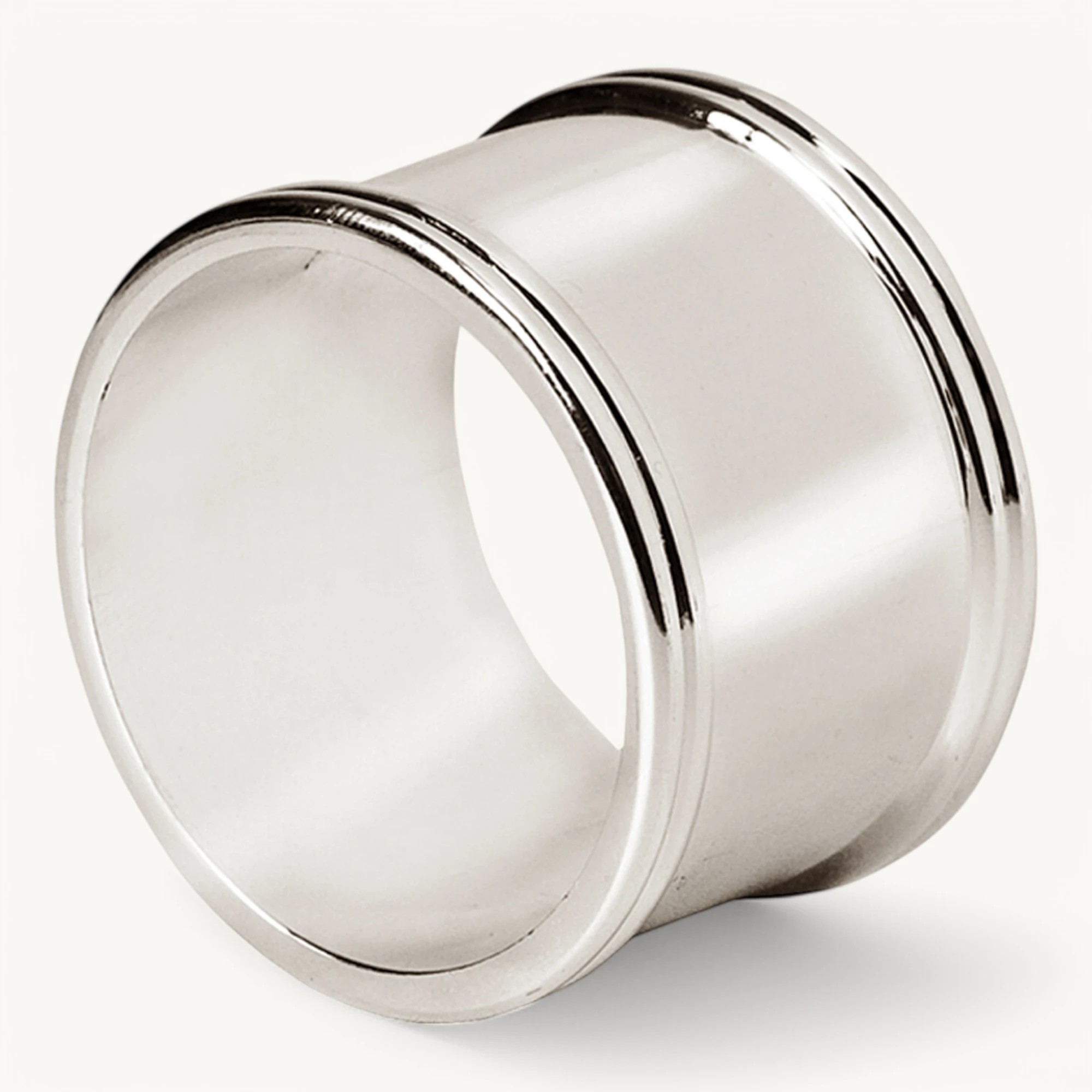 2er Set Serviettenringe Madrid, rund, edel versilbert, Durchmesser 4 cm
