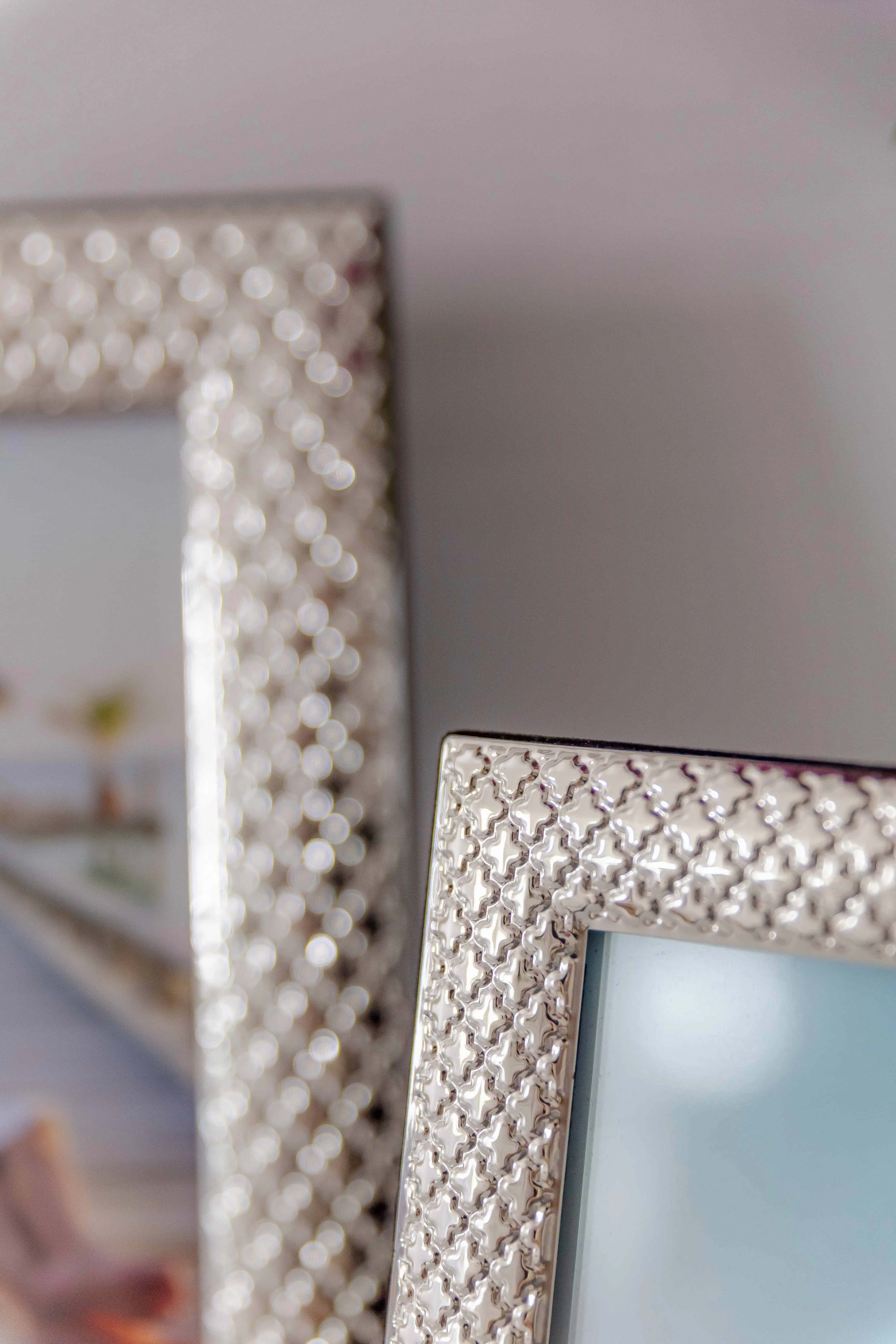 Fotorahmen Ruggiano für Foto 10 x 15 cm, gemustert, edel versilbert, anlaufgeschützt, mit 2 Aufhänger