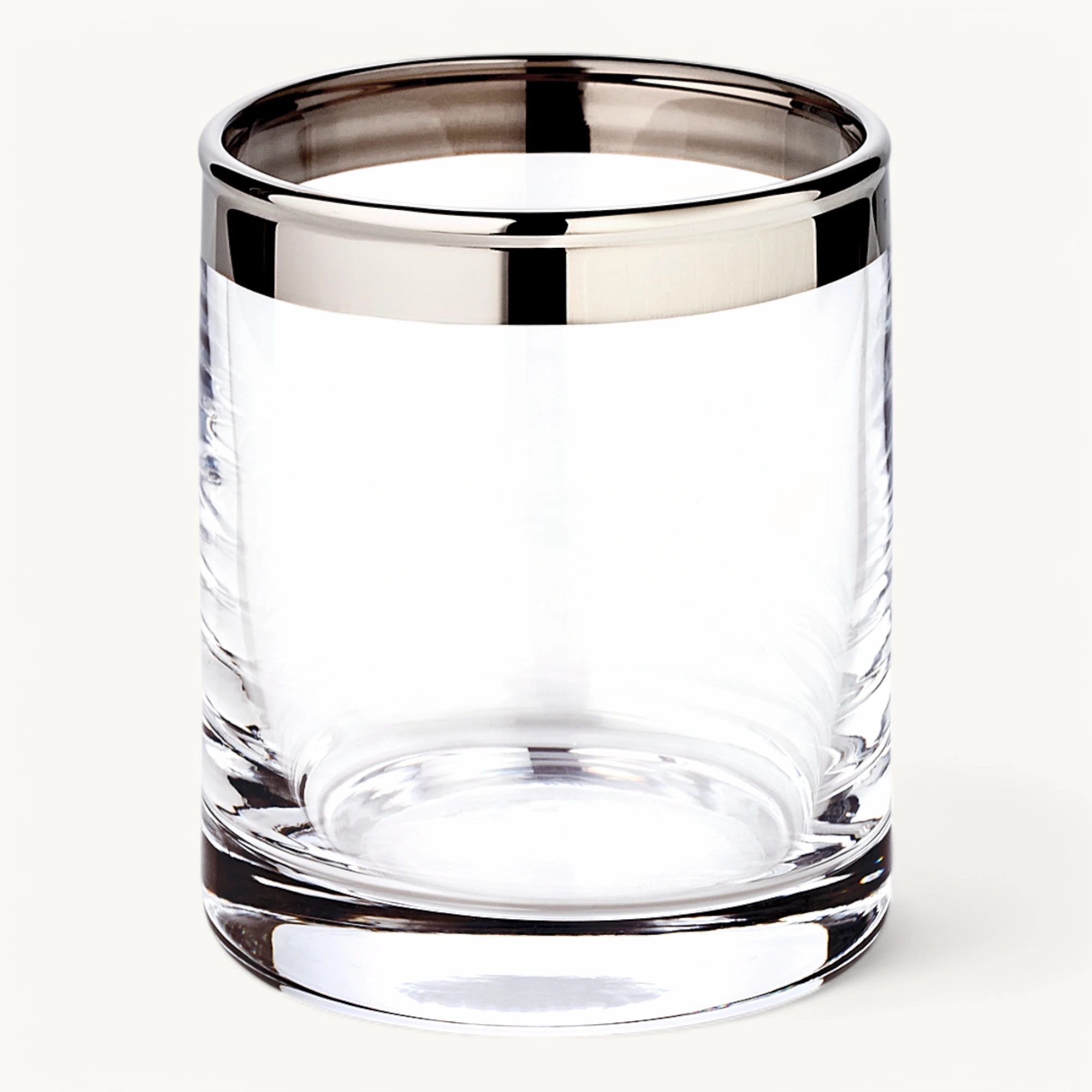 Windlicht Molly (Höhe 8 cm), mundgeblasenes Kristallglas mit Platinrand Windlicht Molly (Höhe 8 cm), mundgeblasenes Kristallglas mit Platinrand