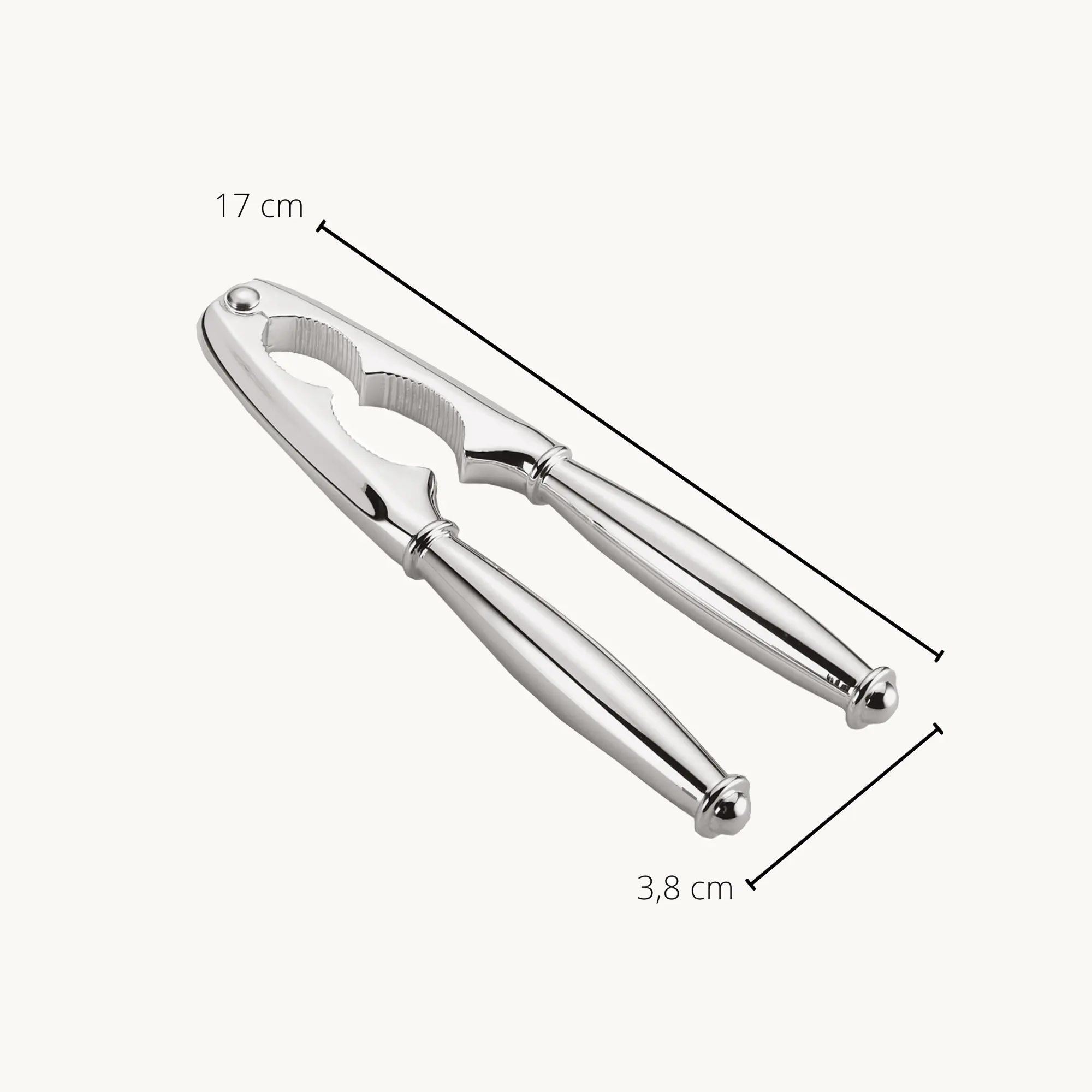 Nussknacker Carlton, klassische Form, edel versilbert, Länge 17 cm