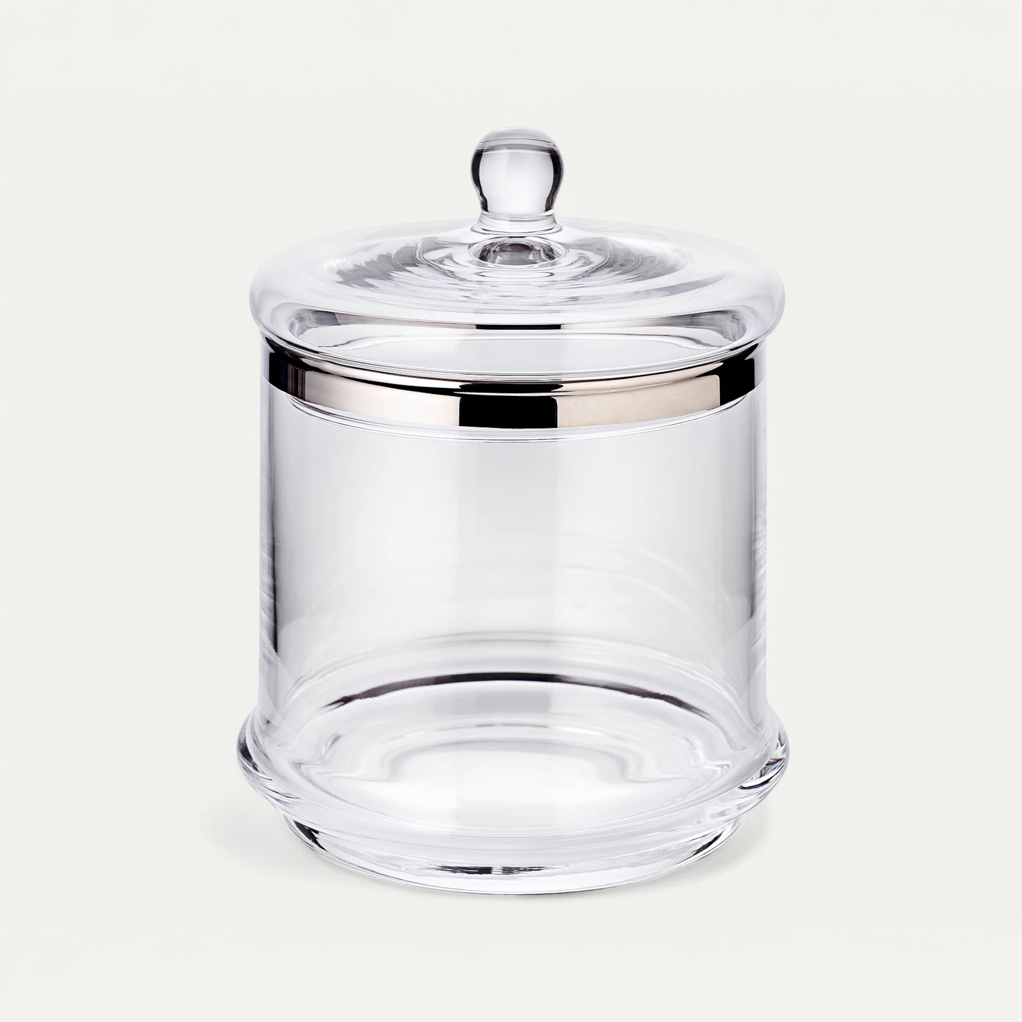 Ersatz-Deckel (Höhe 5 cm, ø 14 cm) für Glasdose Lia 1284 und 1285, mundgeblasenes Kristallglas
