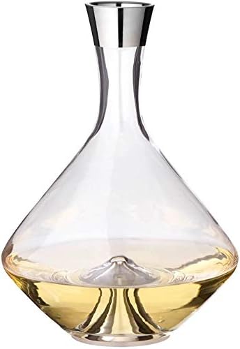 Karaffe Frederick (2,1 Liter), mundgeblasenes Kristallglas, Platinrand