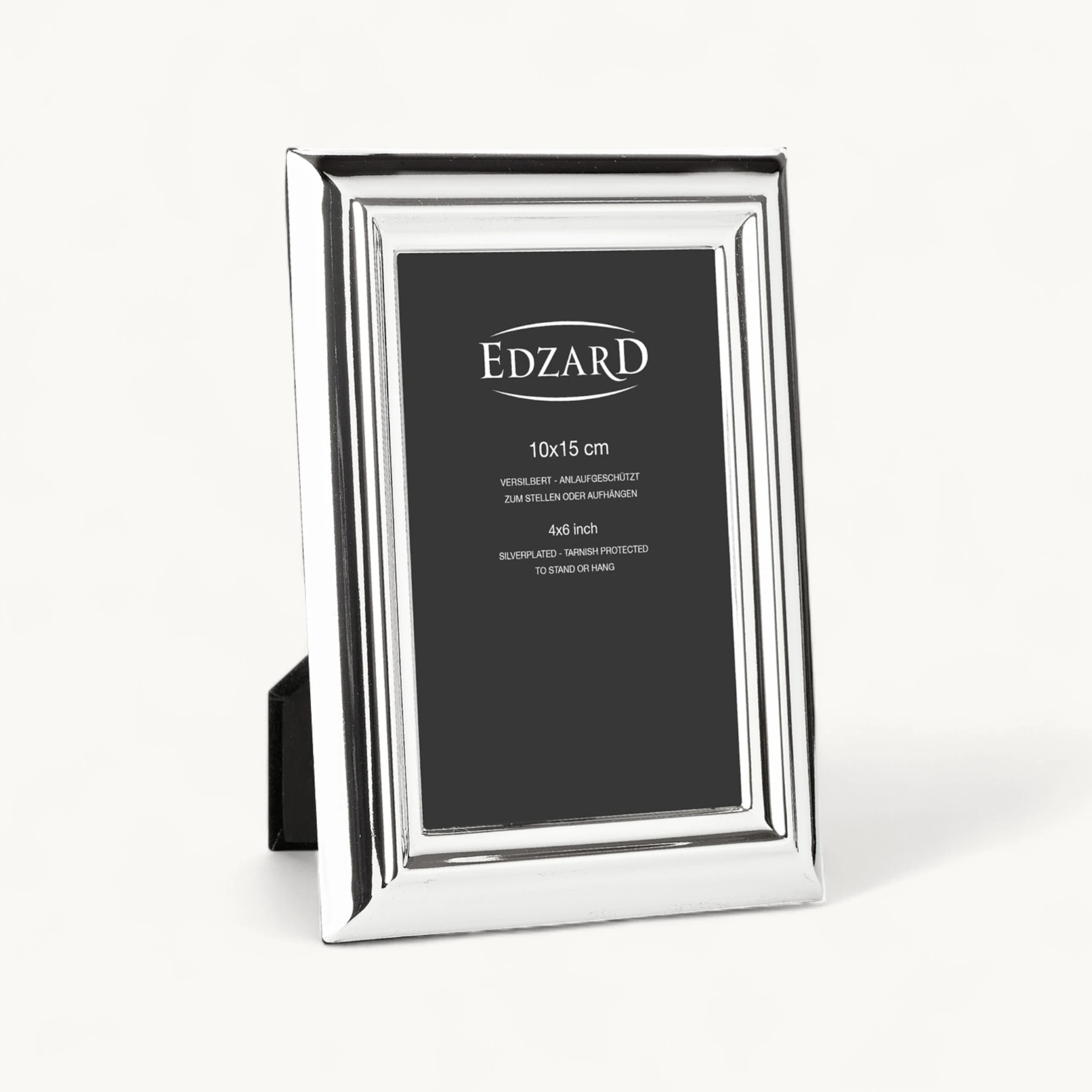 2er-Set Bilderrahmen Florenz (10x15 cm), edel versilbert, anlaufgeschützt, 2 Aufhänger