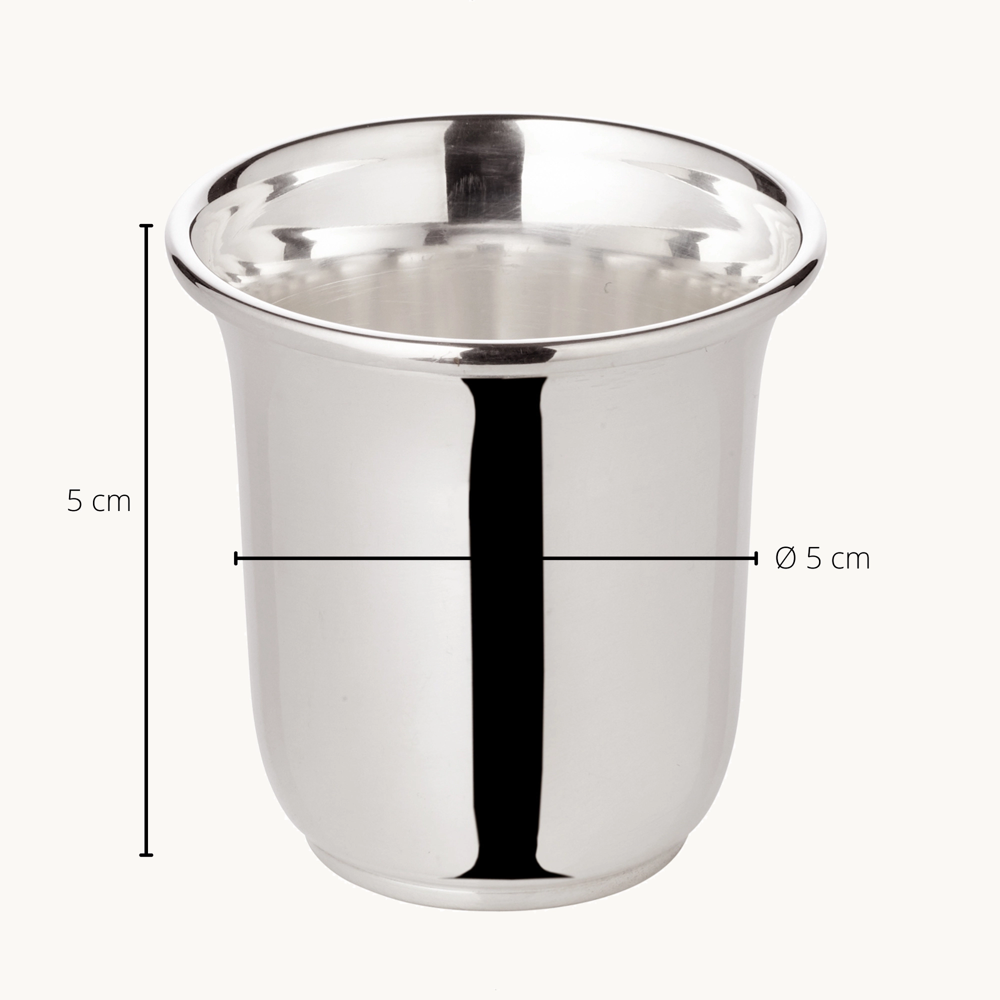 Schnapsbecher Cuno (Höhe 5 cm, Füllmenge 4 cl), schwerversilbert