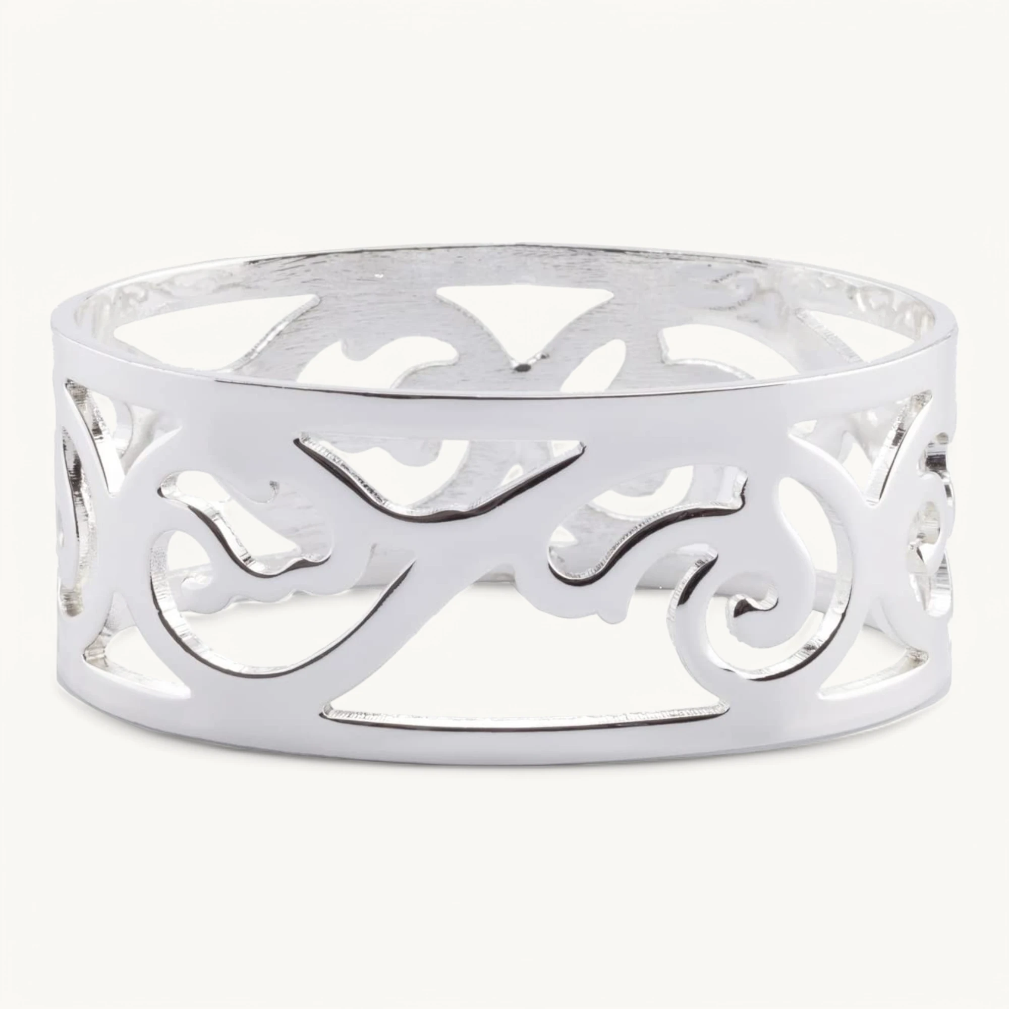 4er-Set Serviettenringe Vita (Länge 5 cm), oval, edel versilbert, anlaufgeschützt