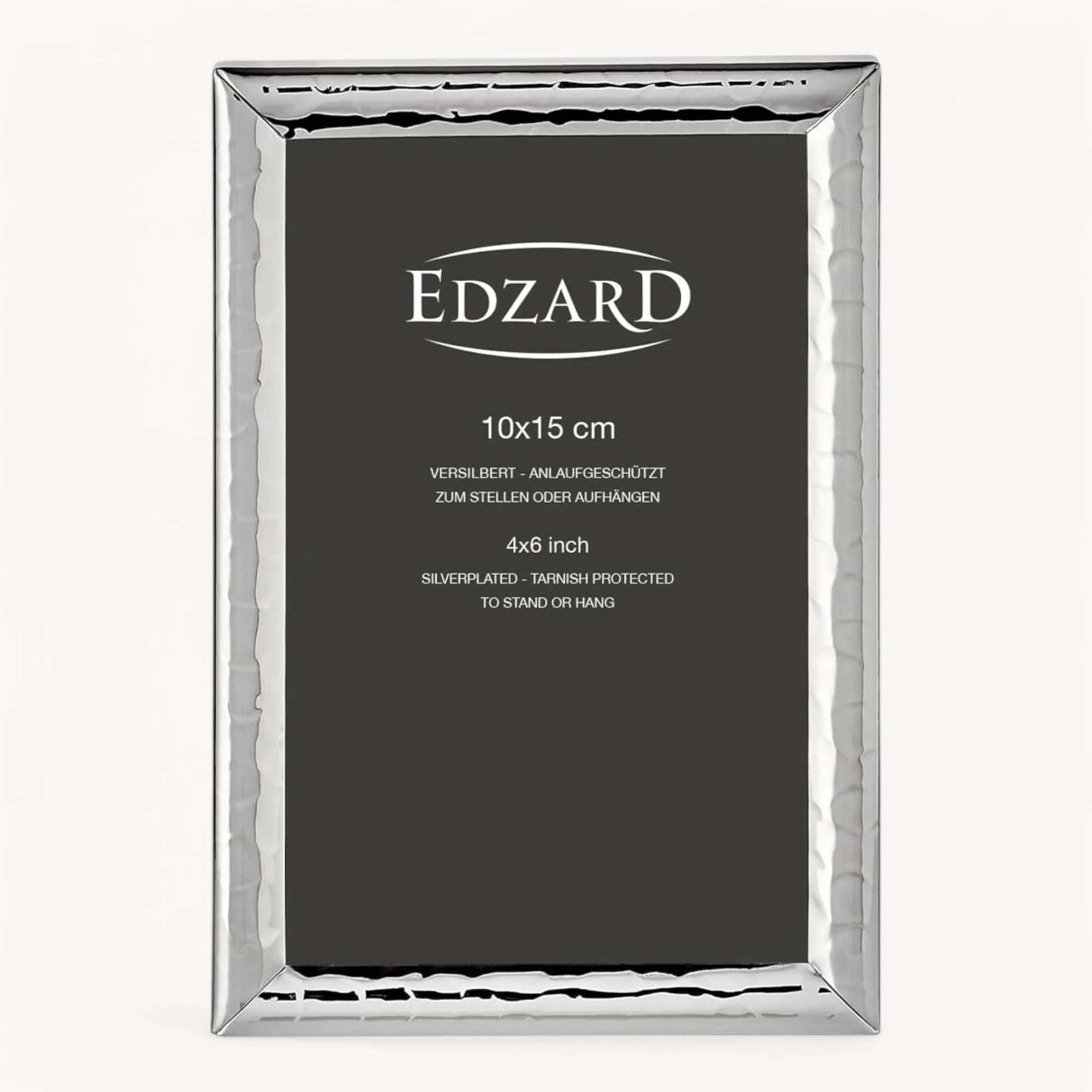 Bilderrahmen Riga (10x15 cm), edel versilbert, anlaufgeschützt, mit Aufhänger