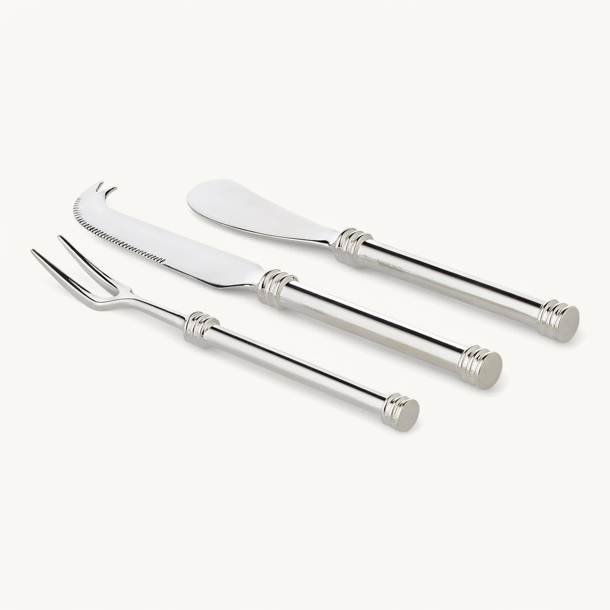 Vorlegeset Forma, 3-teilig, edel versilbert, Länge 16 cm (Käsemesser, Buttermesser, Vorlegegabel)