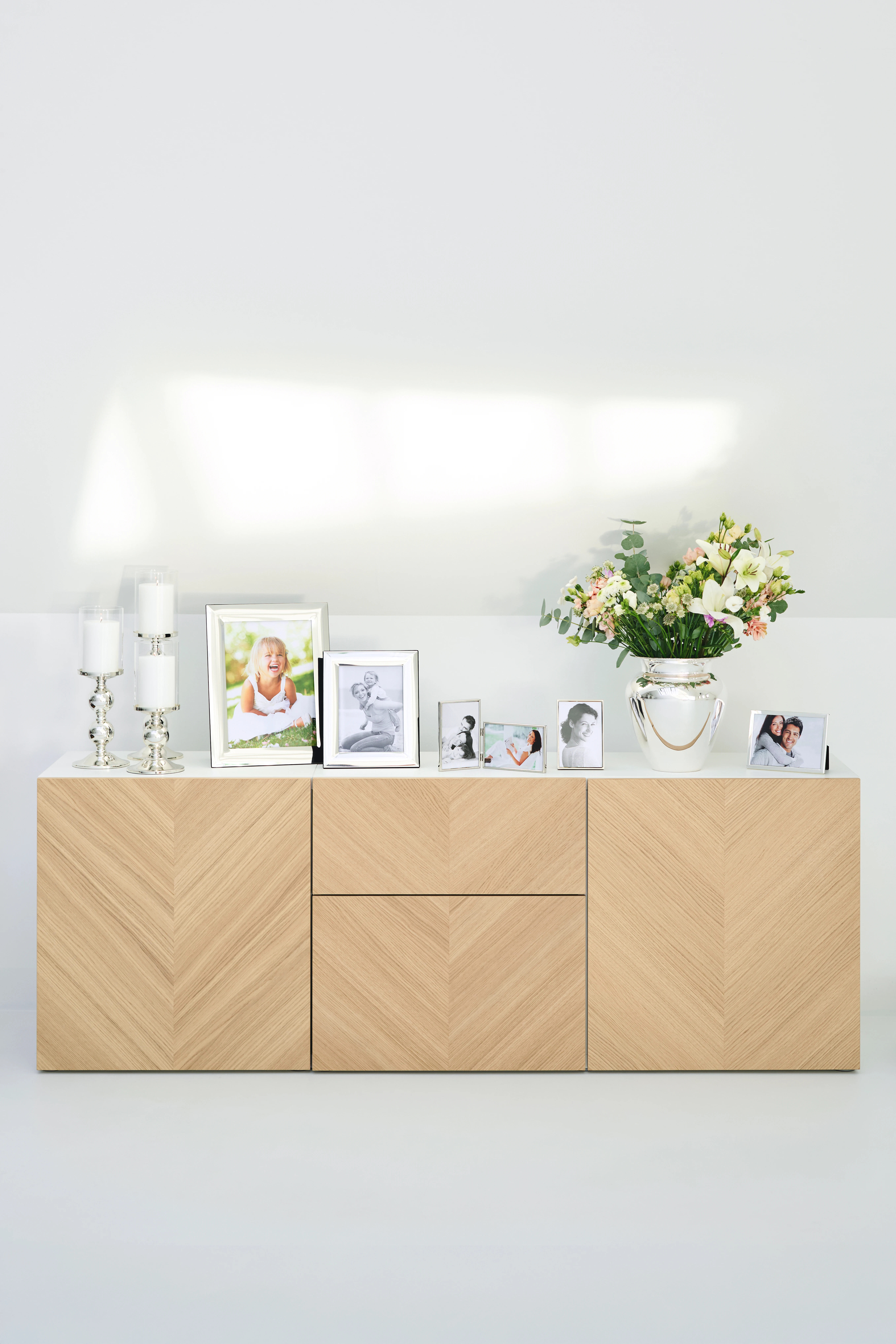 Kerzenleuchter Bamboo (Höhe 43 cm), edel versilbert Kerzenleuchter Bamboo (Höhe 43 cm), edel versilbert