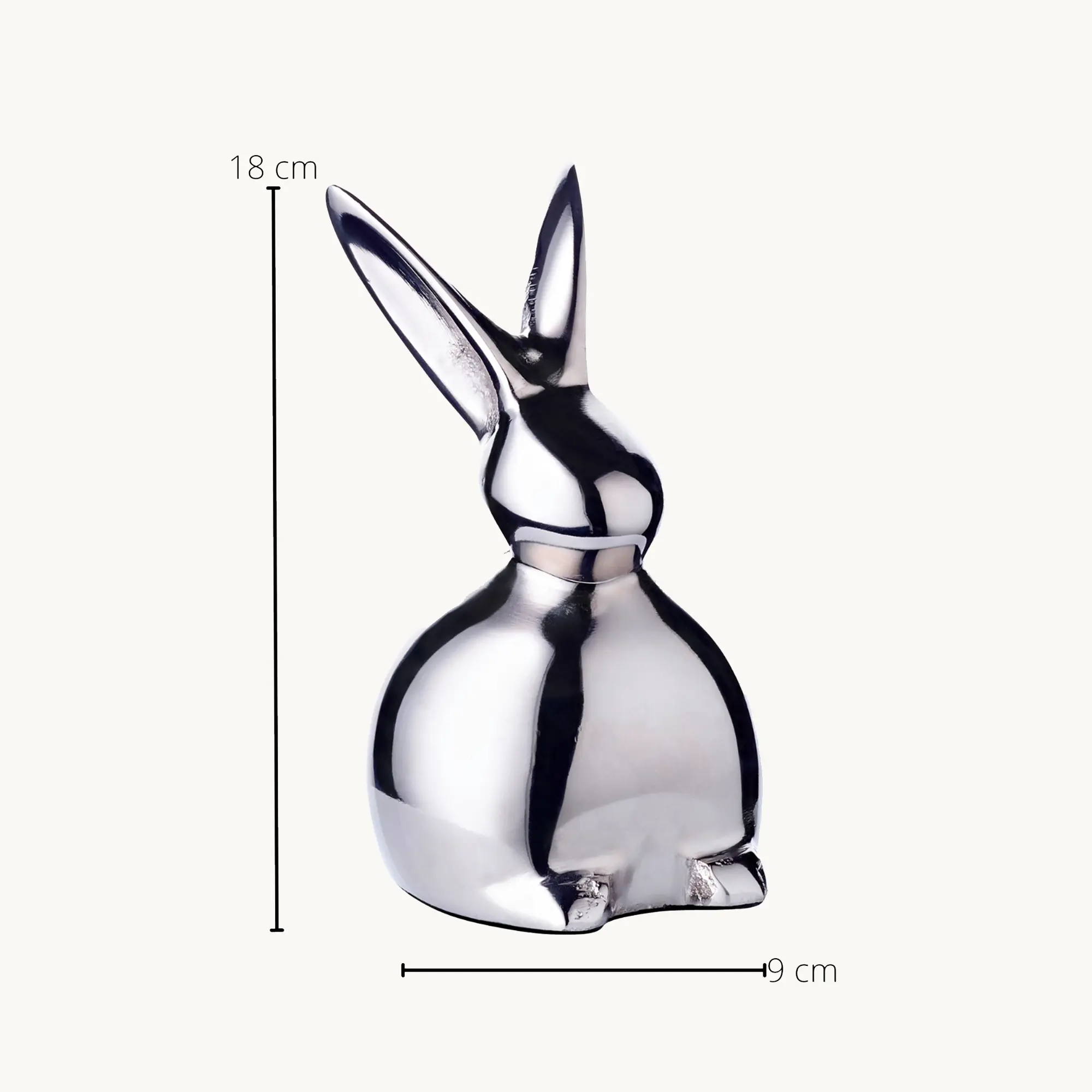2. Wahl Dekofigur Hase Louis (Höhe 18 cm) Aluminium vernickelt 2. Wahl Dekofigur Hase Louis (Höhe 18 cm) Aluminium vernickelt