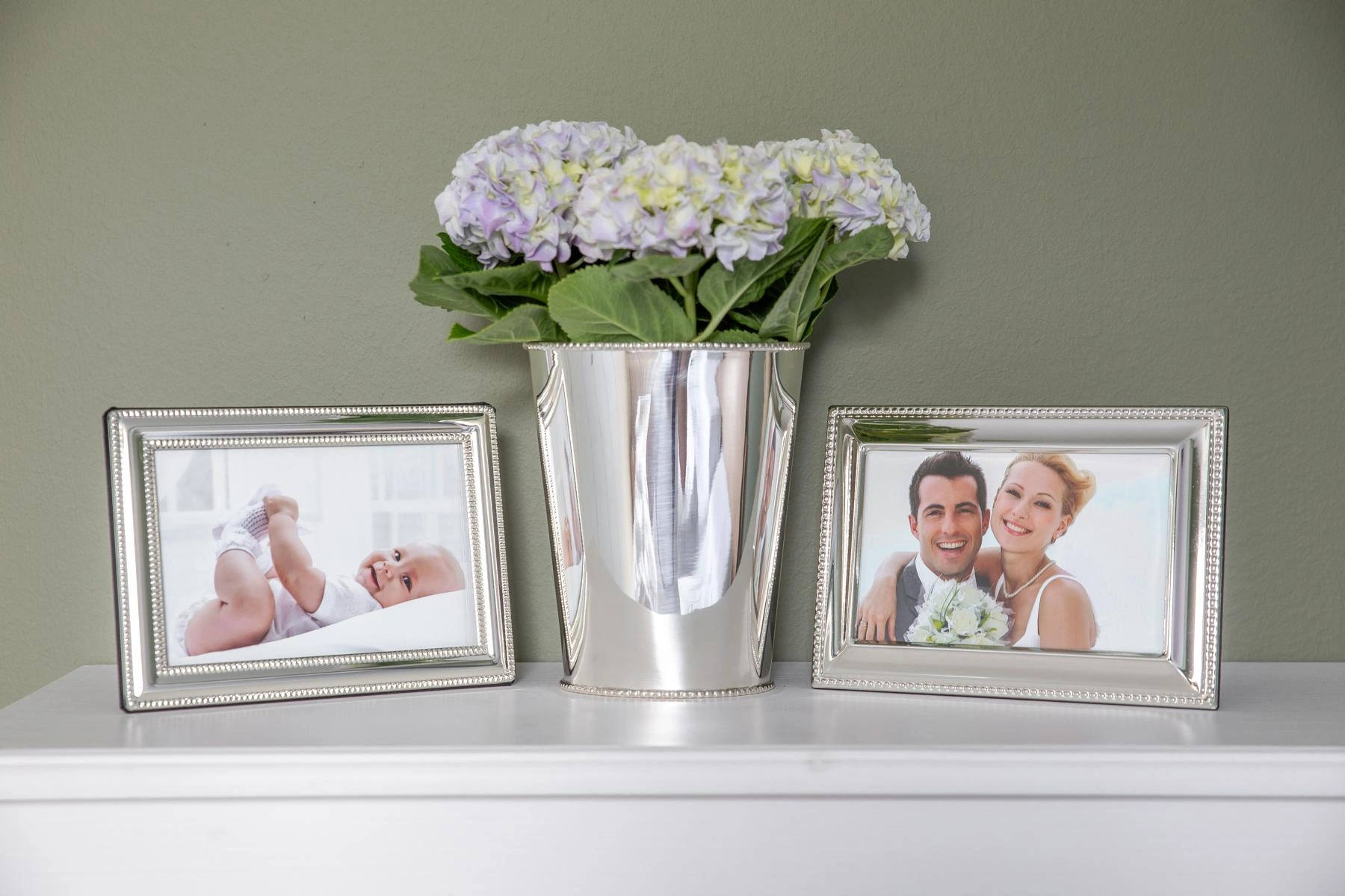 Bilderrahmen Matera (10x15 cm), Perlenrand, edel versilbert, anlaufgeschützt, 2 Aufhänger Bilderrahmen Matera (10x15 cm), Perlenrand, edel versilbert, anlaufgeschützt, 2 Aufhänger