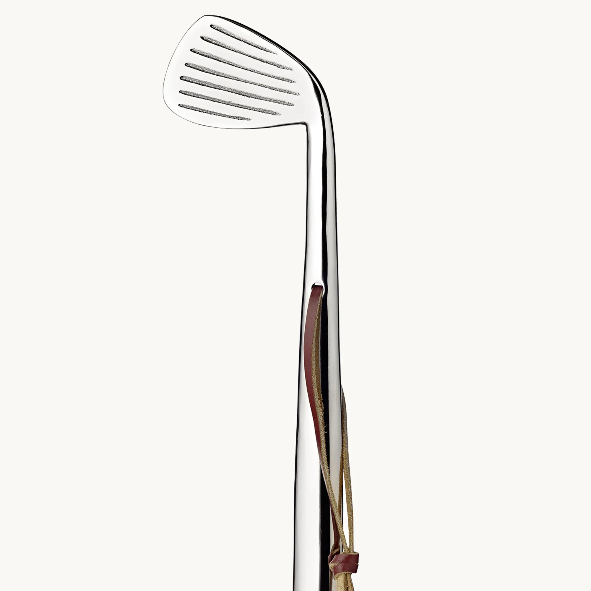 Schuhlöffel Parlo, L 51 cm, vernickelt hochglanzpoliert, Echtleder Band
