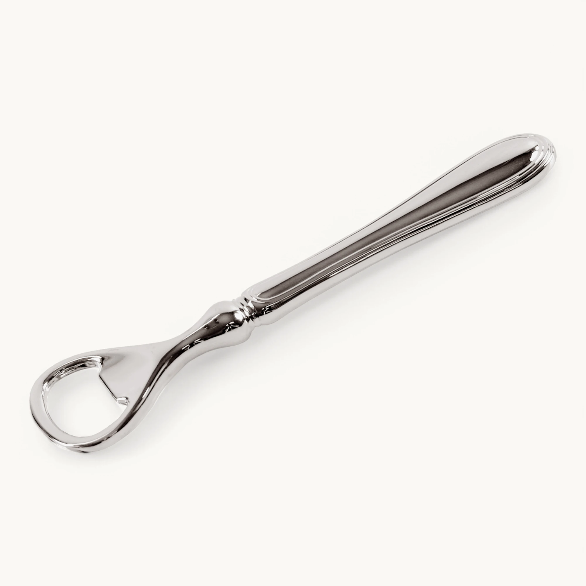 Flaschenöffner Öffner Faden, edel versilbert, anlaufgeschützt, Länge 15 cm