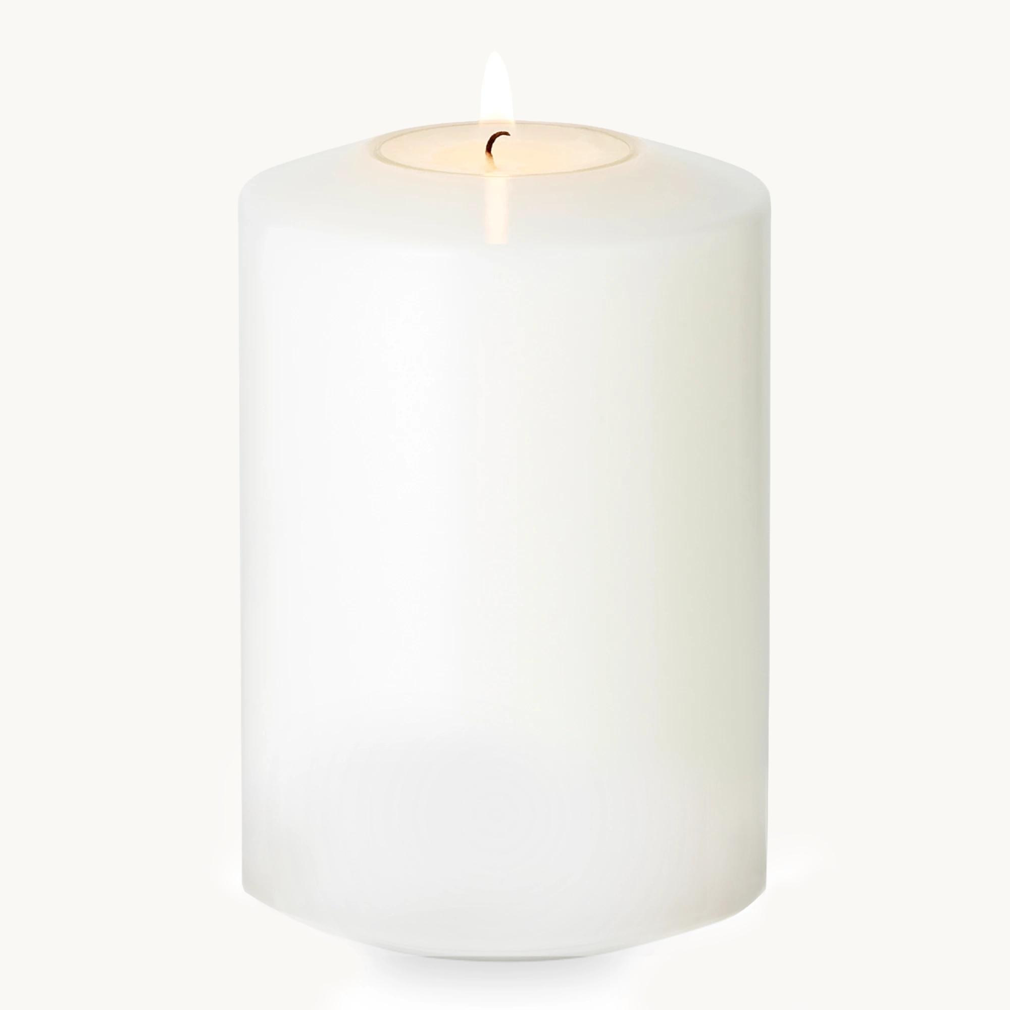 Dauerkerze Cornelius Doppel Pine (Höhe 12 cm, Ø 8 cm), weiß, hitzebeständig bis 90°
