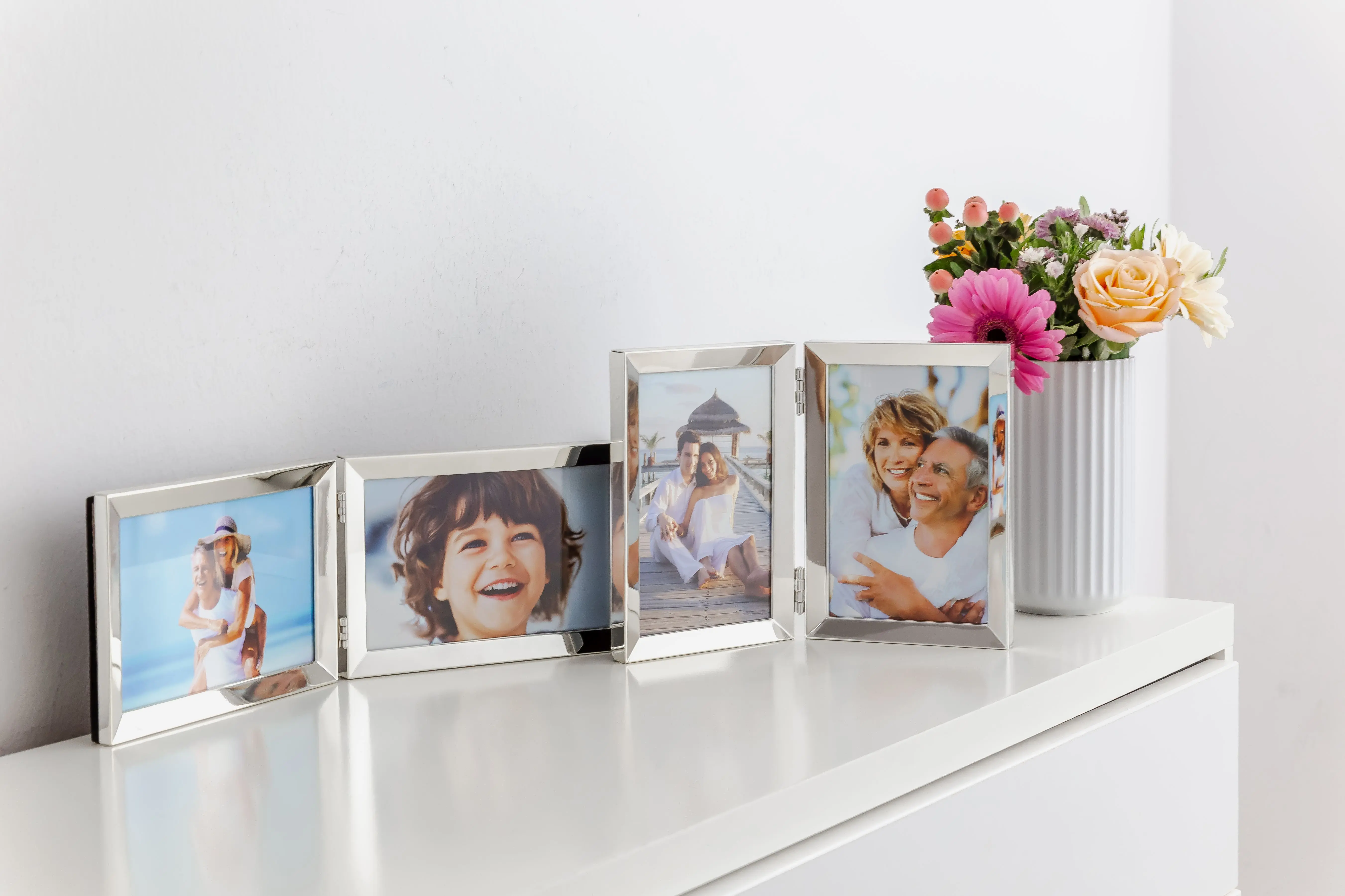 Doppelrahmen Livorno (10x15 cm) horizontal, edel versilbert, anlaufgeschützt