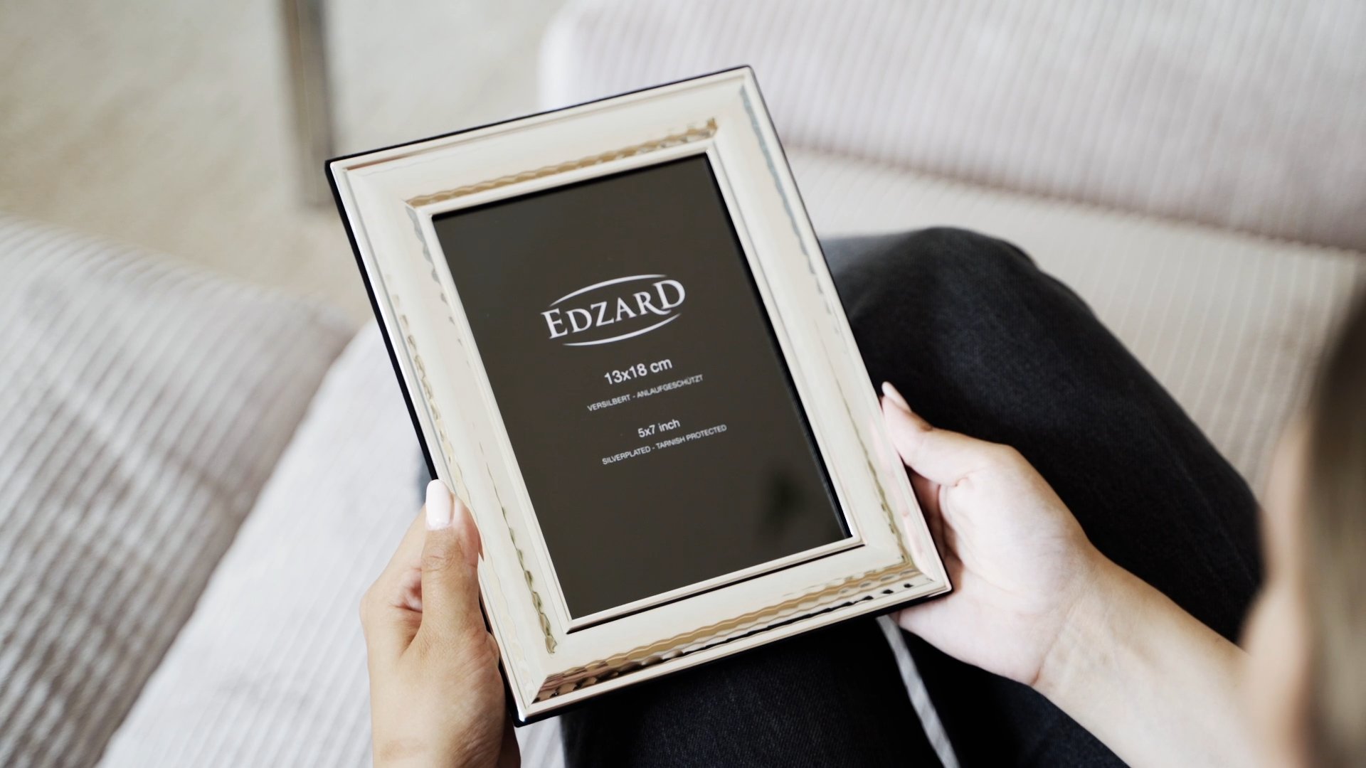 Bilderrahmen Urbino (10x15 cm), edel versilbert, anlaufgeschützt, 2 Aufhänger