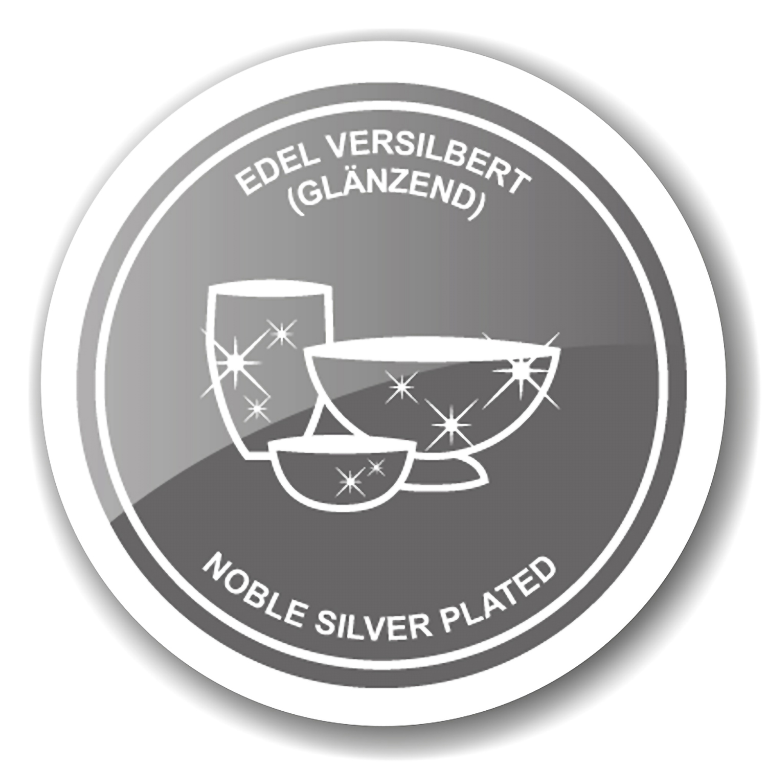 Flaschenkorken Faden (Höhe 6 cm), Naturkork, edel versilbert, anlaufgeschützt