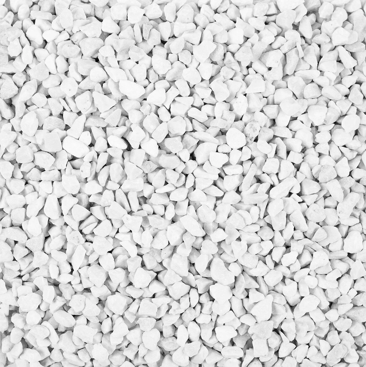 Dekogranulat Dekosteine (2-3 mm), 1 kg, Farbe weiß, wasserfest, staubfrei