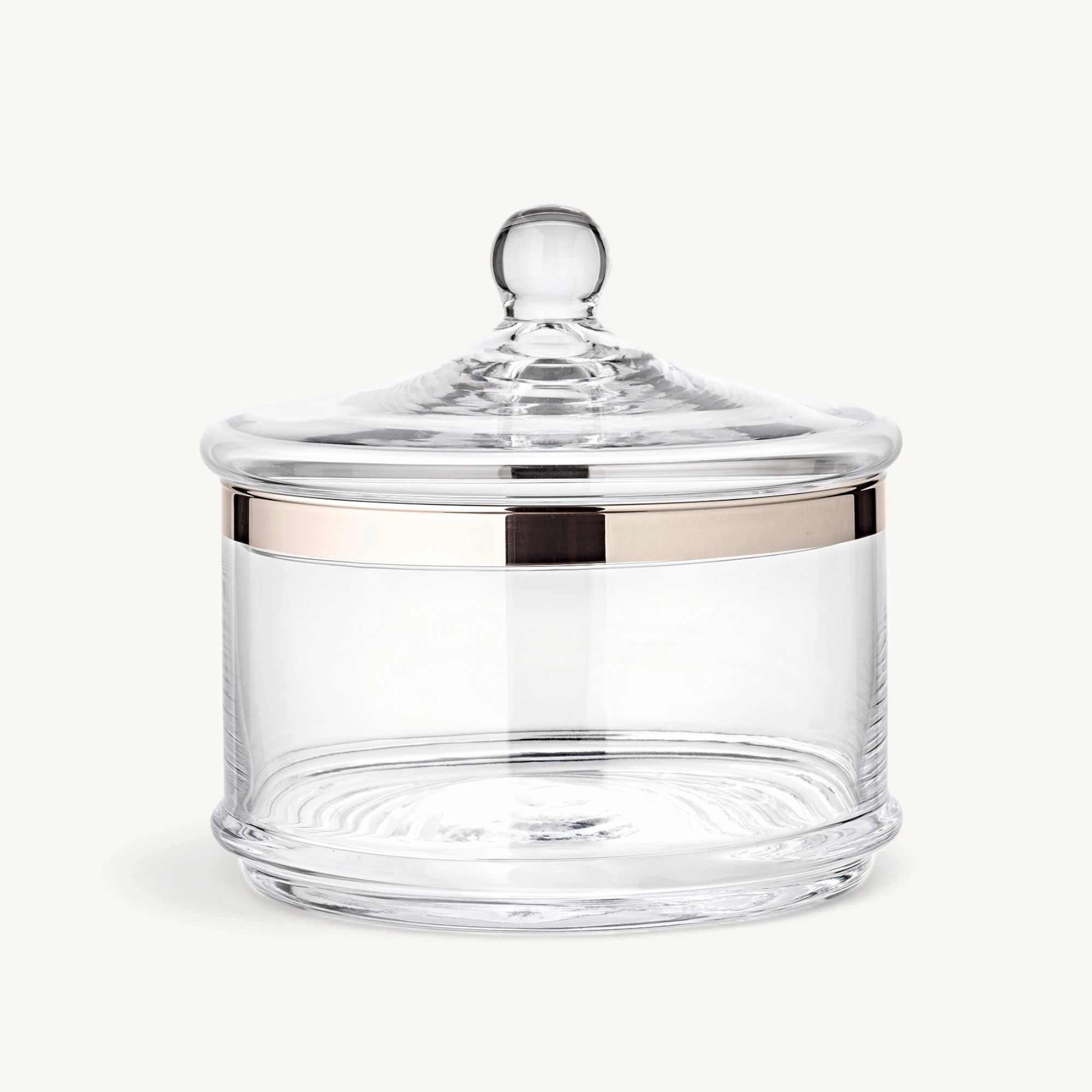 Ersatz-Deckel (Durchmesser 19,5 cm) für Glasdose Vigo 1231 + 1245, mundgeblasenes Kristallglas