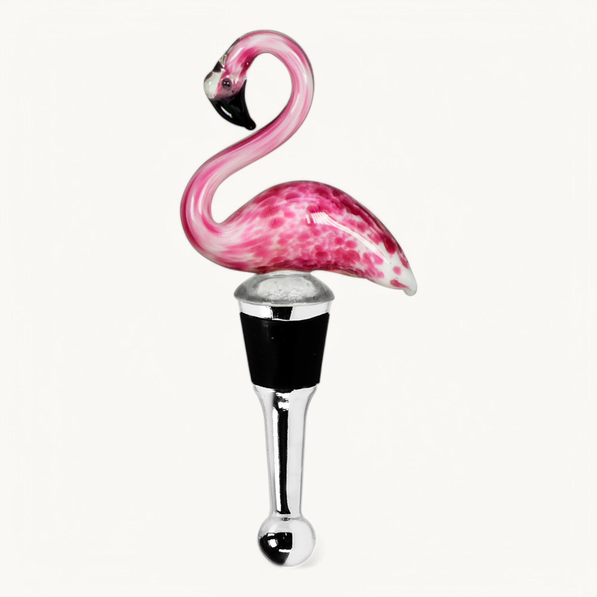 Flaschenverschluss Flamingo (Höhe 13 cm), mit Flamingo-Figur, Muranoglas-Art, Handarbeit