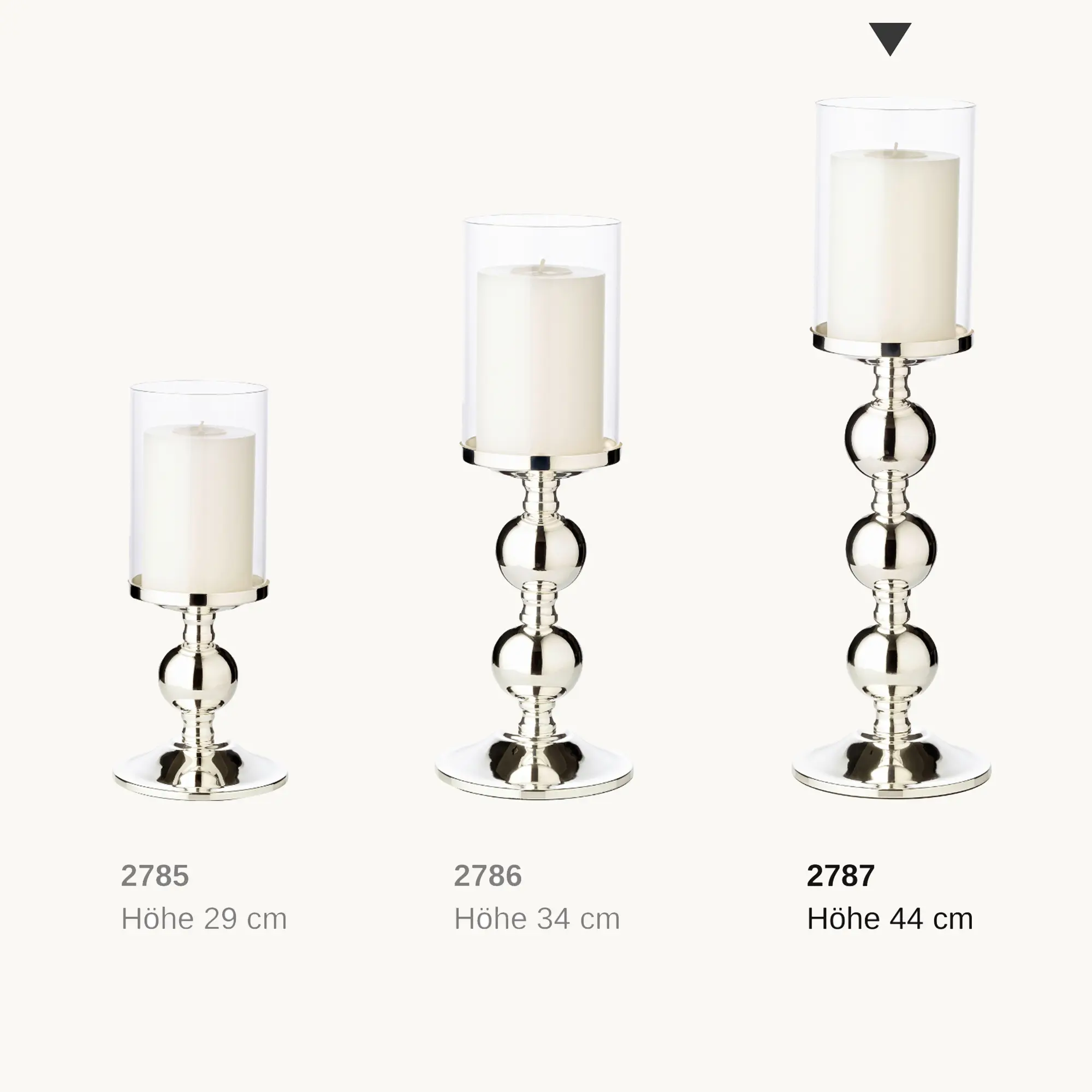 Kerzenleuchter Bamboo (Höhe 43 cm), edel versilbert Kerzenleuchter Bamboo (Höhe 43 cm), edel versilbert