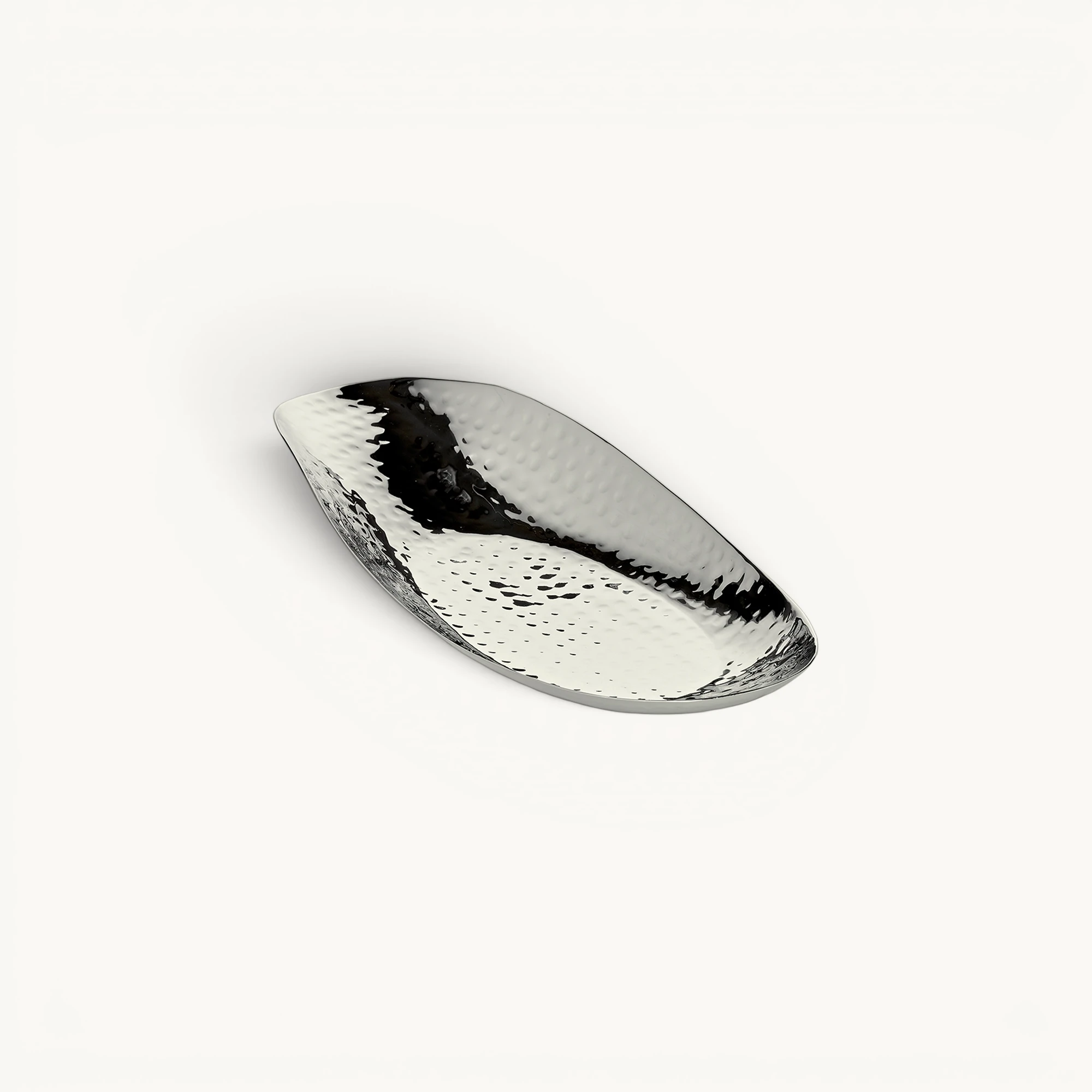 Schale Montana ( L 22,5 cm), Edelstahl vernickelt