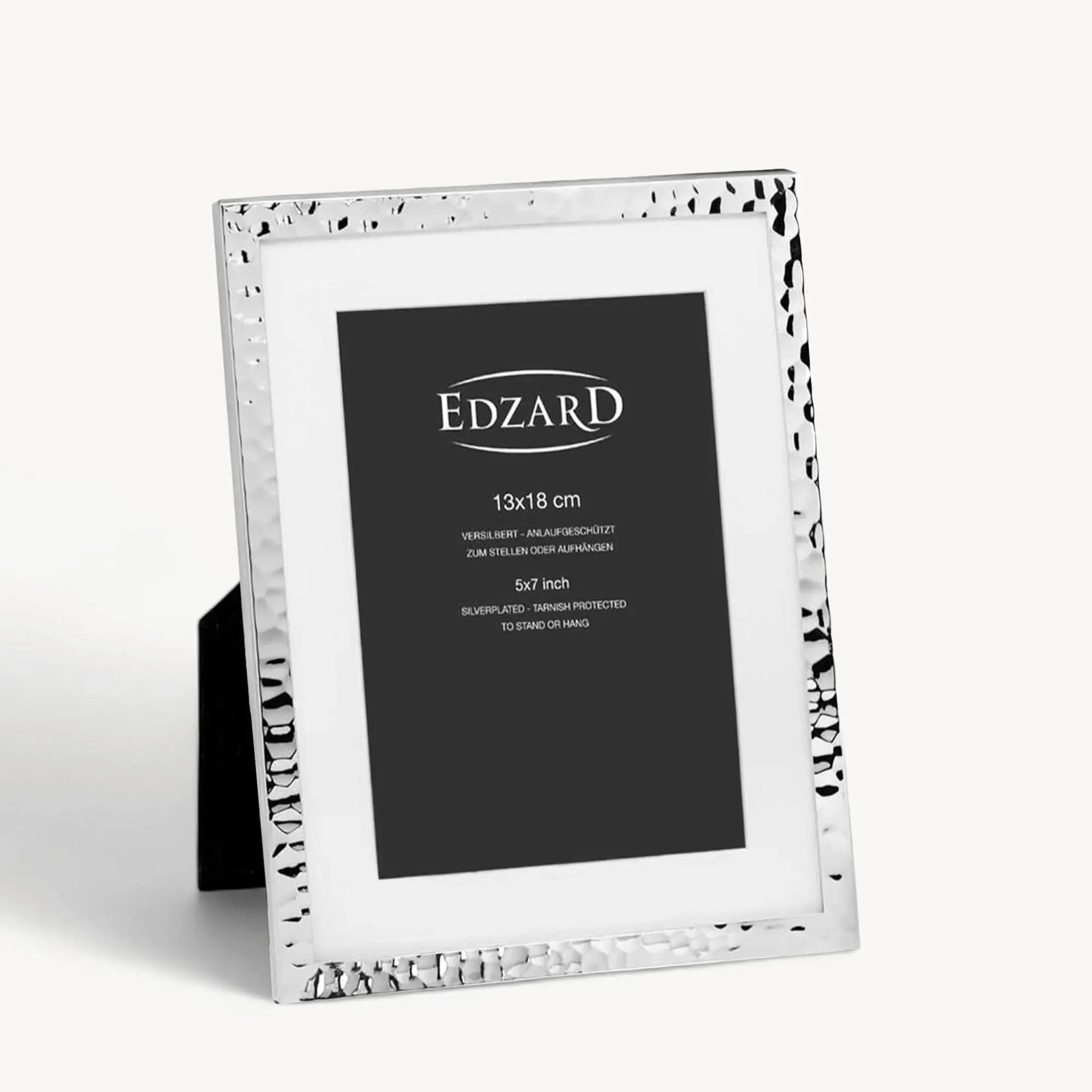 Bilderrahmen Fano (13x18 cm), Passepartout, edel versilbert, anlaufgeschützt, 2 Aufhänger