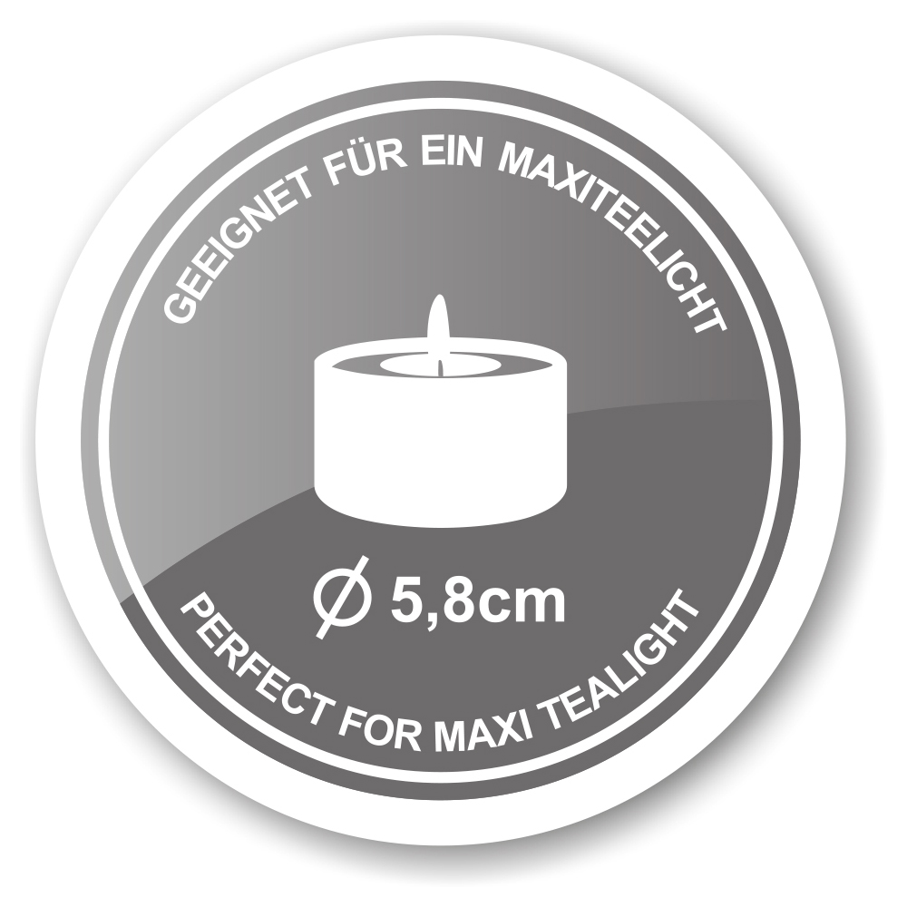 Produkt-Kerzenleuchter-F-r-Teelicht-Maxi-58-mm Dauerkerze Cornelius (Höhe 9 cm, Ø 8 cm) Rot, Teelichthalter hitzebeständig bis 90 Grad