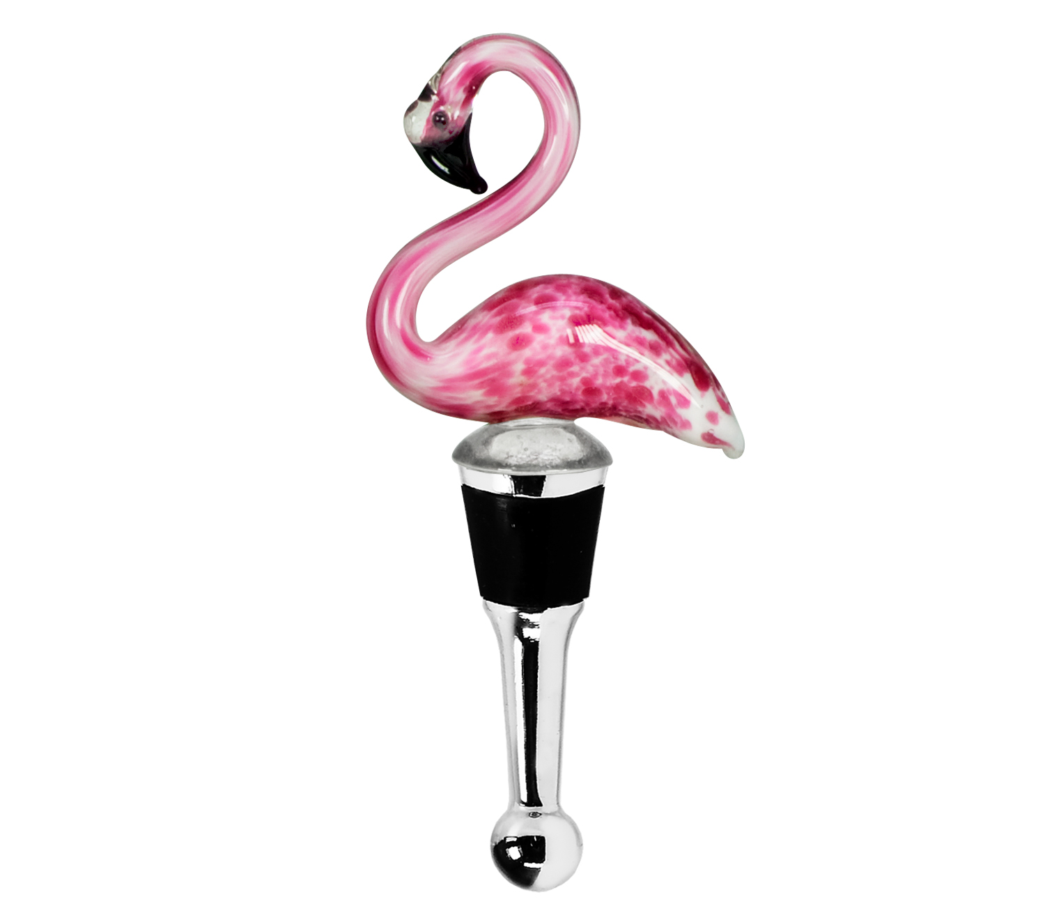 Flaschenverschluss Flamingo (Höhe 13 cm), mit Flamingo-Figur, Muranoglas-Art, Handarbeit