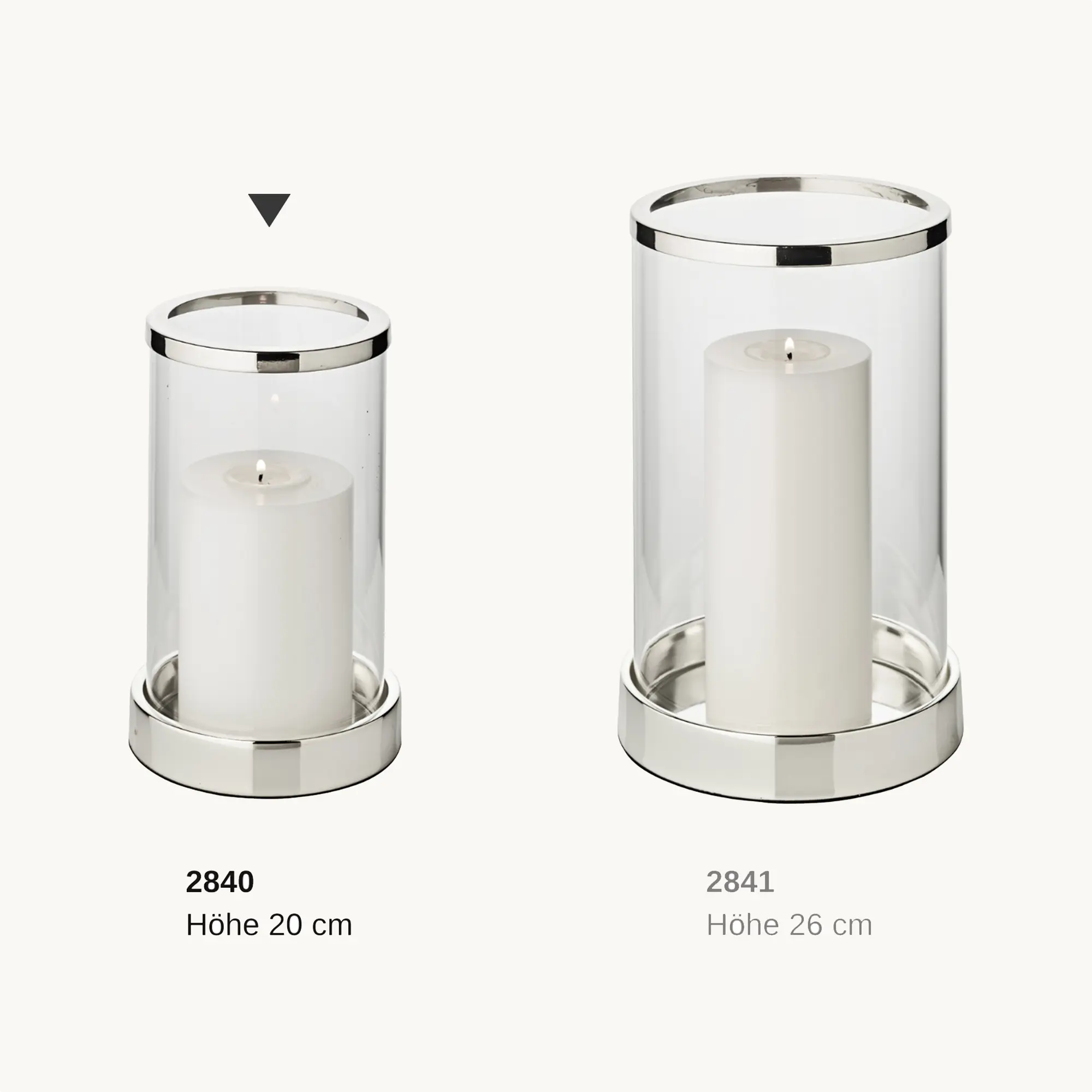 Windlicht Sanremo (Höhe 20 cm), edel versilbert, anlaufgeschützt Windlicht Sanremo (Höhe 20 cm), edel versilbert, anlaufgeschützt