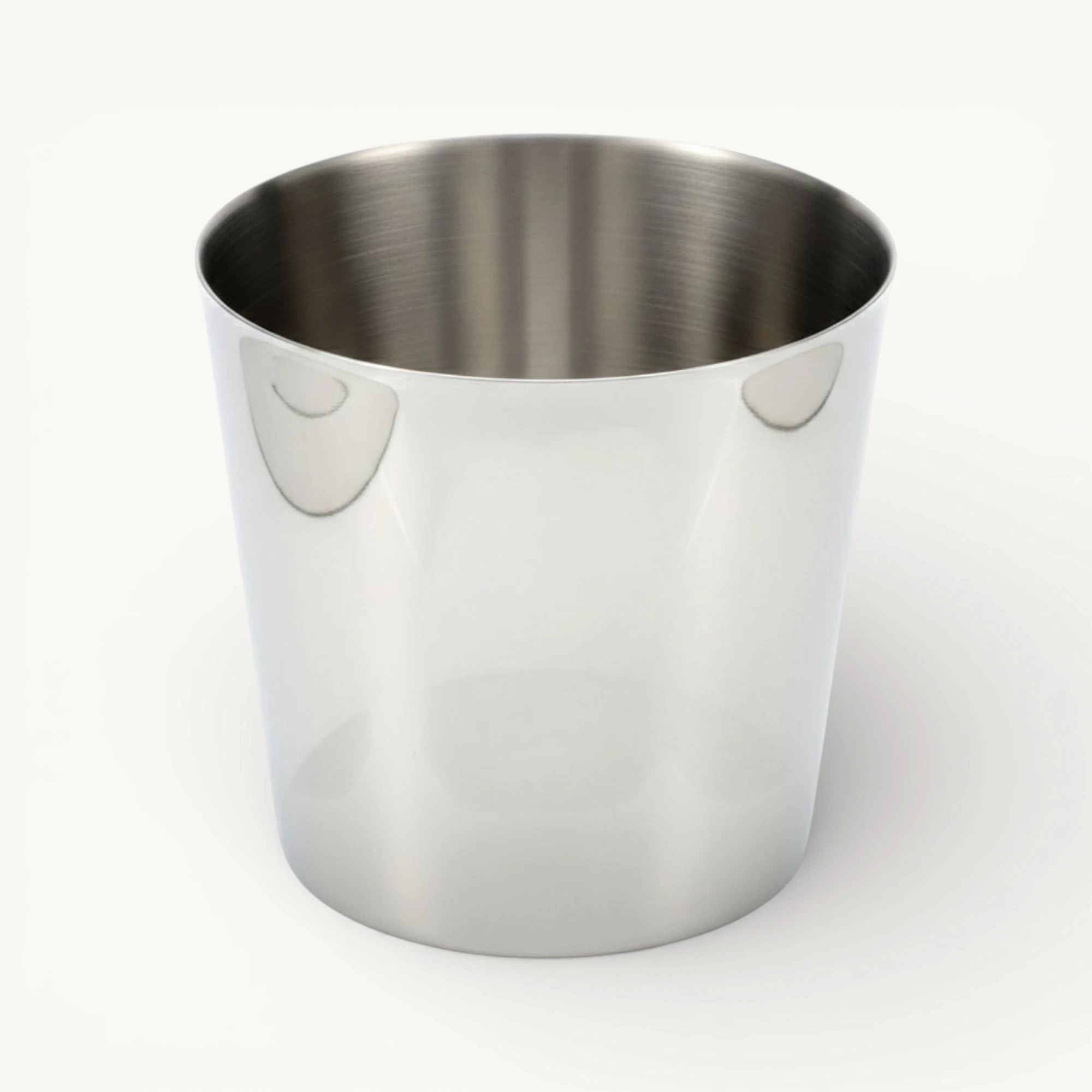 Blumenübertopf Basel (Höhe 11 cm, Ø 11,5 cm), Edelstahl, hochglanzpoliert