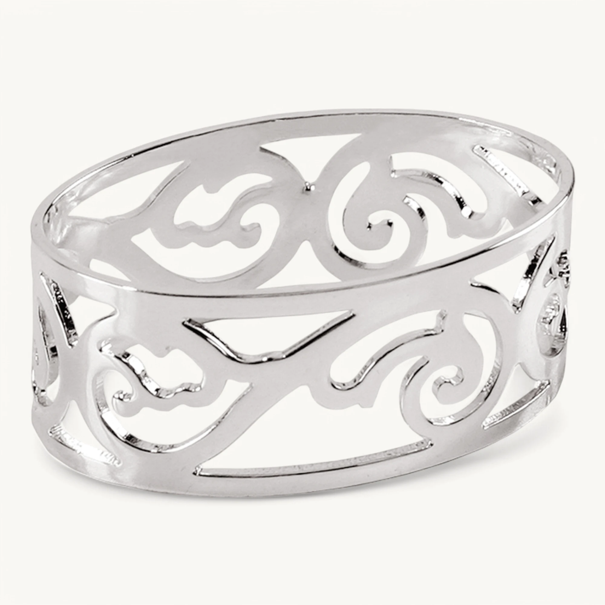 4er-Set Serviettenringe Vita (Länge 5 cm), oval, edel versilbert, anlaufgeschützt