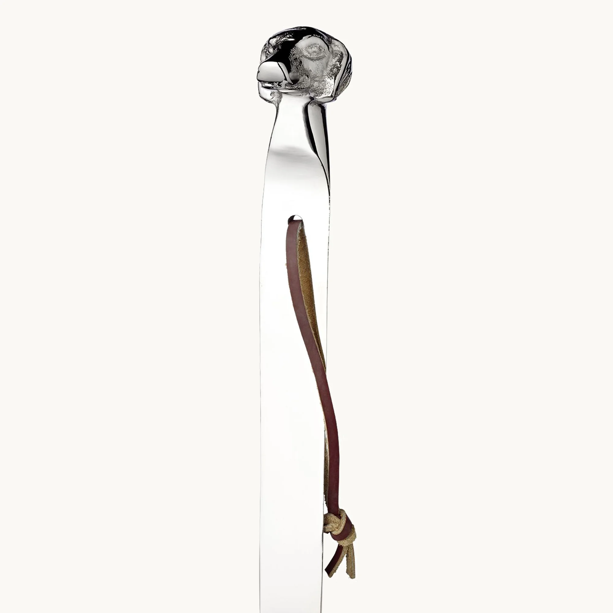 Schuhlöffel Bello, L 51 cm, vernickelt hochglanzpoliert, Echtleder Band