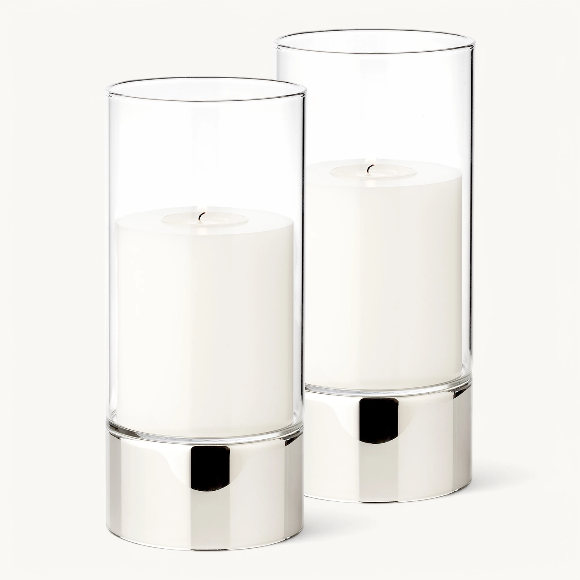 SAL 2. Wahl 2er-Set Windlicht Granada (Höhe 20 cm), silberfarben