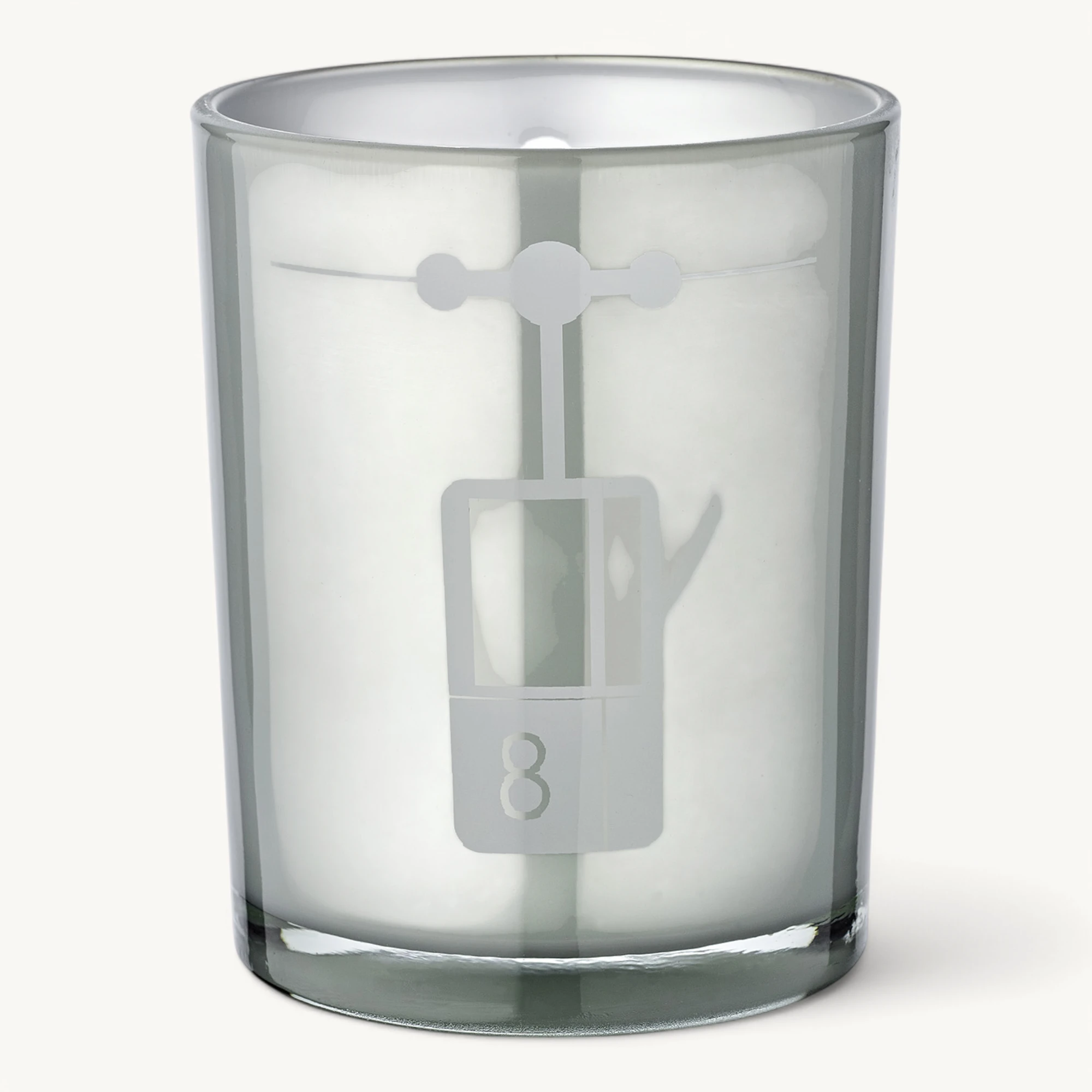 SALE Teelichtglas Lift (Höhe 13 cm), grau, Skilift-Motiv