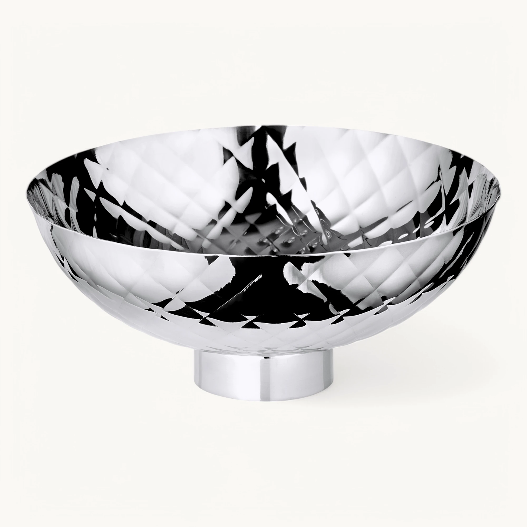 SALE Schale Leonora (Durchmesser 25 cm, Höhe 11 cm), Edelstahl,hochglanzpoliert, gemustert