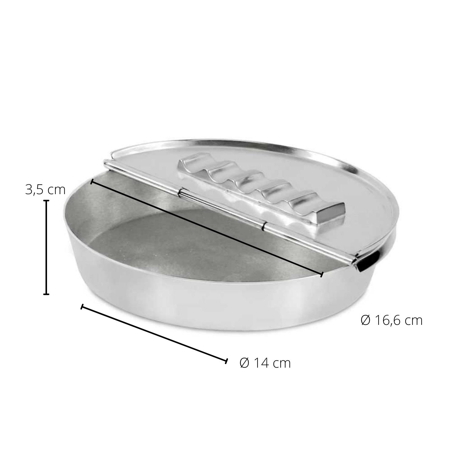 Klapp-Ascher Aschenbecher Ashburn, schwerversilbert, Durchmesser 16 cm, 5 Ablagemulden