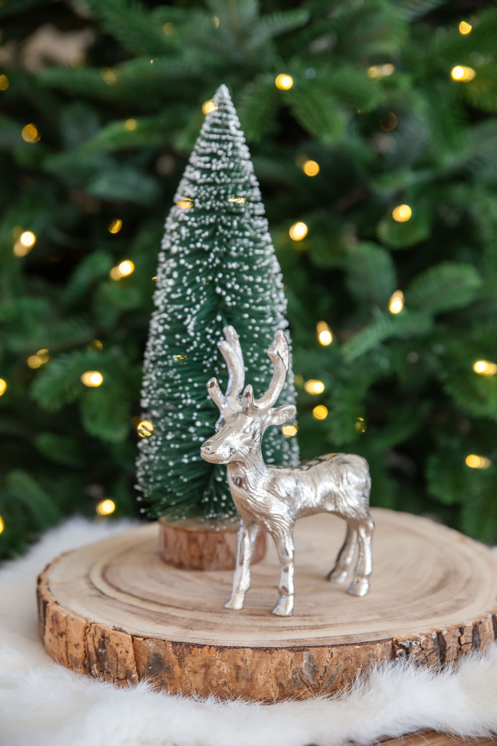 SALE Dekofigur Hirsch Malik (Höhe 16 cm), Aluminium vernickelt, silberfarben, Winterdeko, Weihnachts