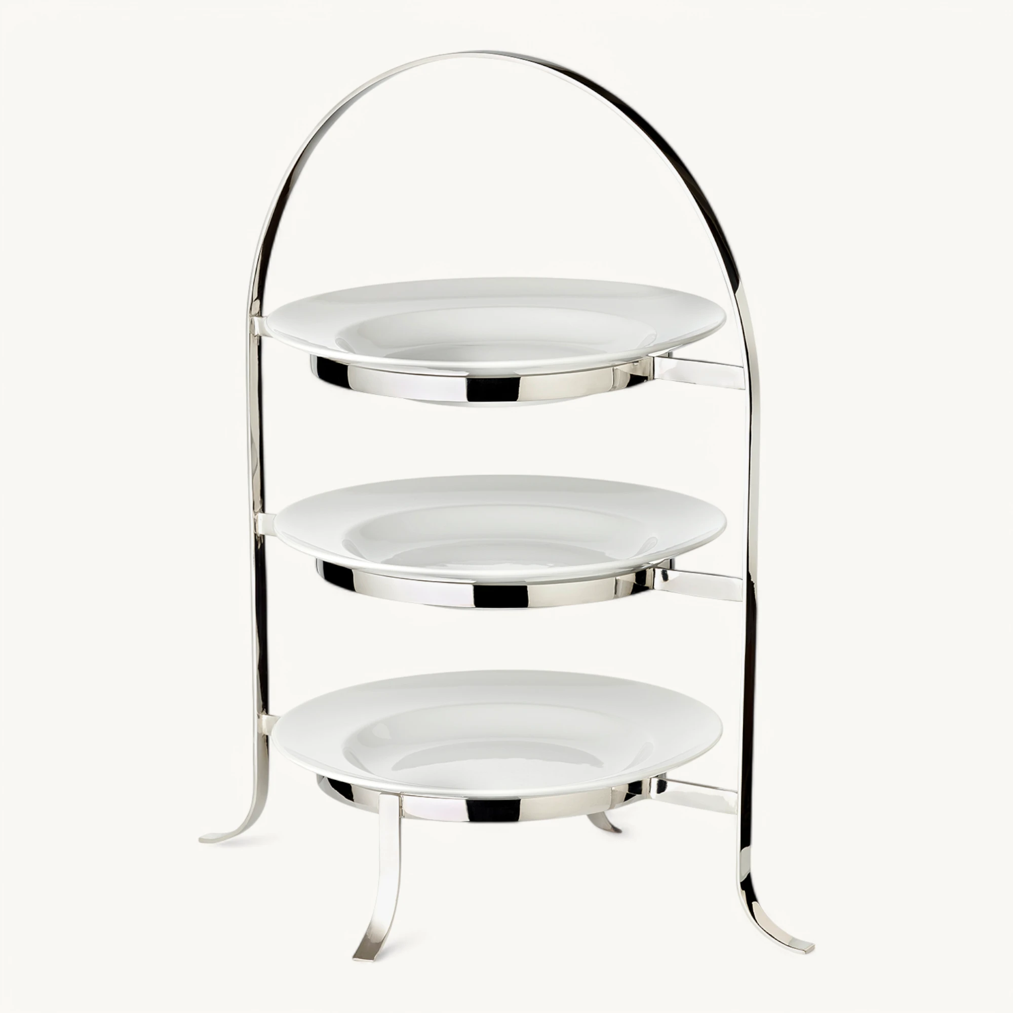 Telleretagere Sina (Höhe 43 cm) schwerversilbert, für 3 Teller ø 20 bis 28 cm