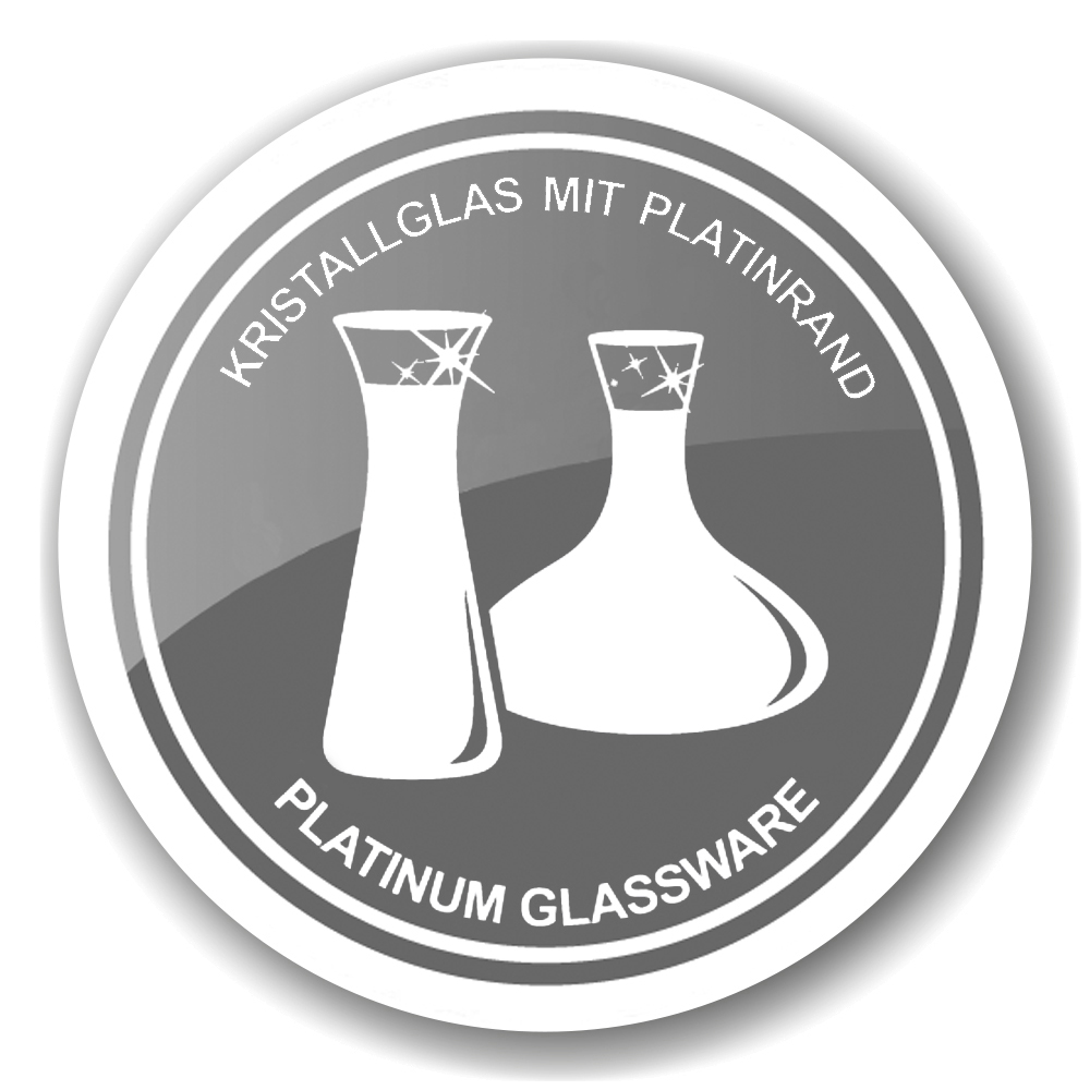 Dekanter Gordon (1,2 Liter), mundgeblasenes Kristallglas, Platinrand