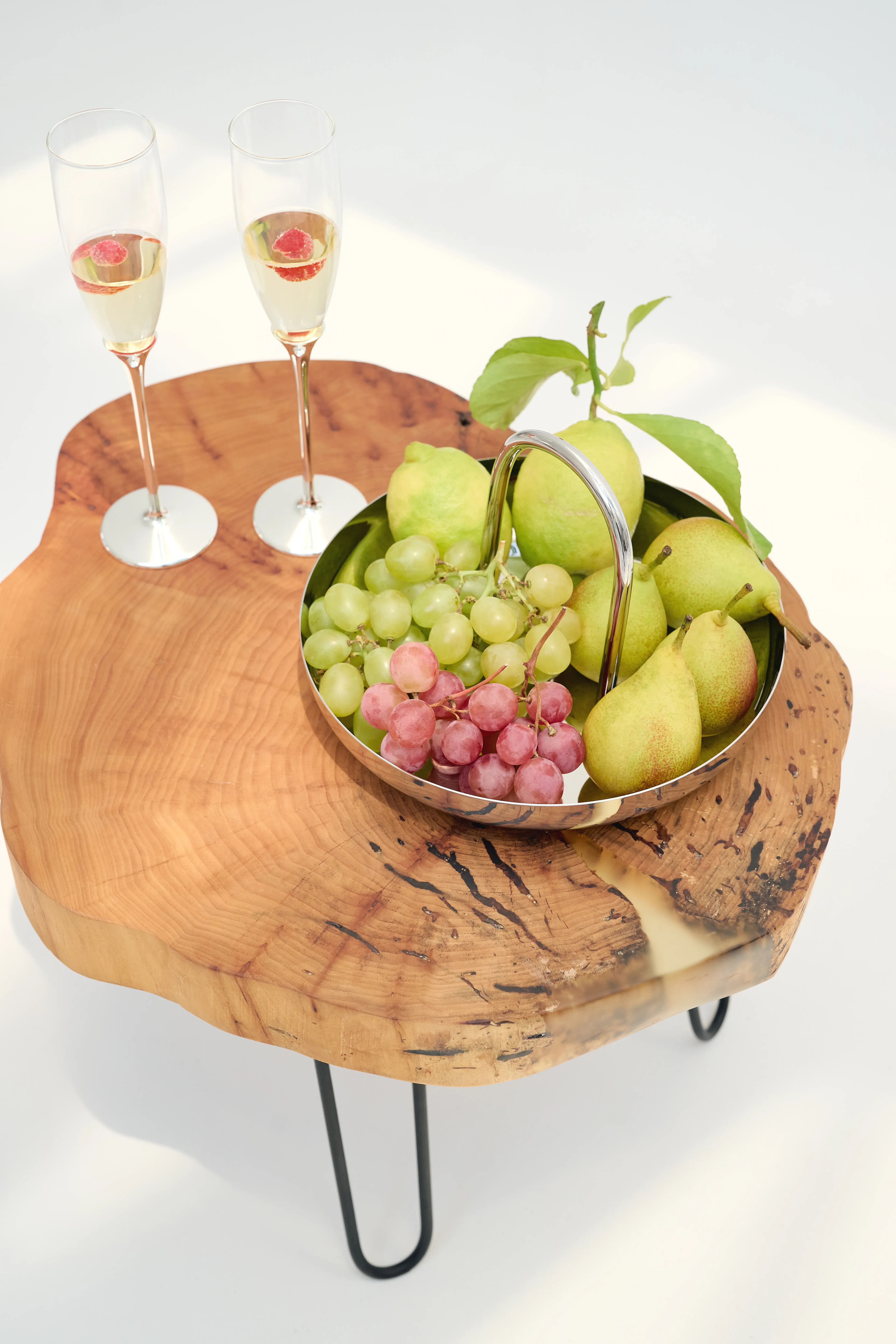 2er-Set Sektkelch Victoria (Höhe 27 cm) aus Glas, Fuß edel versilbert, anlaufgeschützt